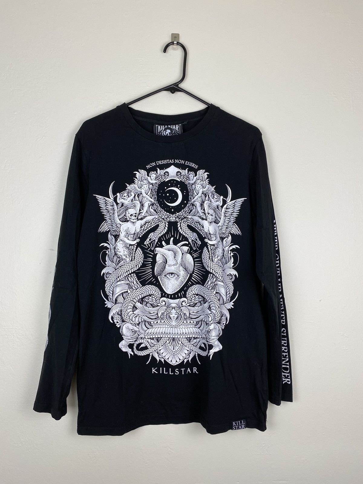 Killstar Black Long Sleeve Graphic T Shirt Hoodie, Sweatshirt | PodTeesHub.com