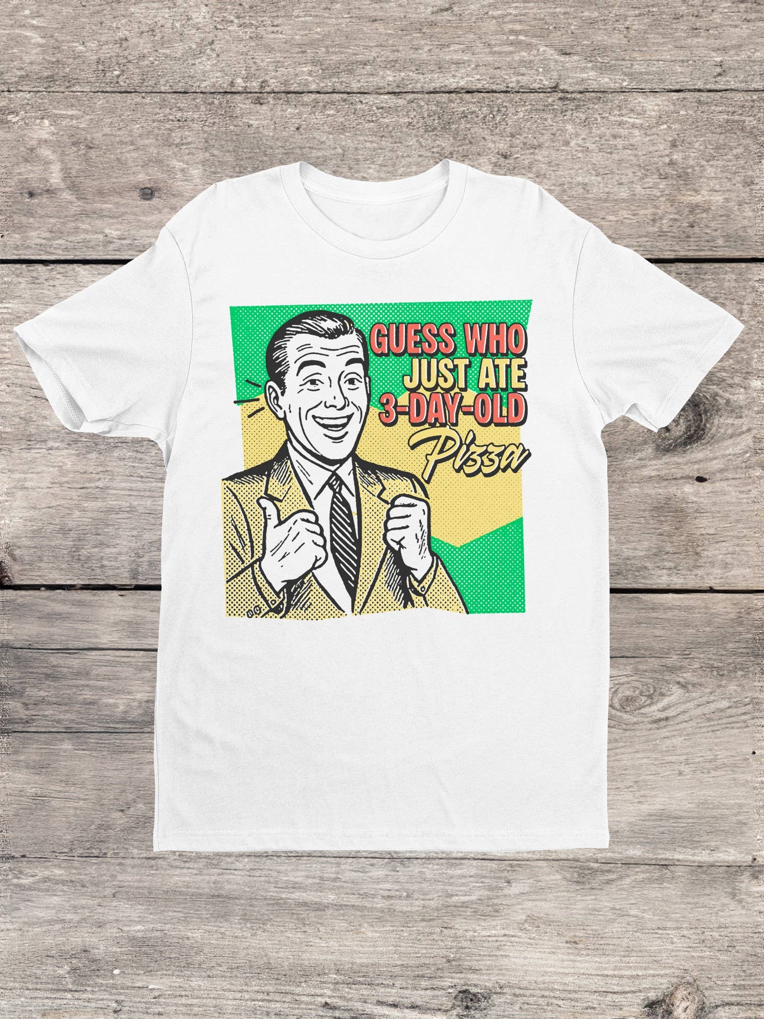 Retro Pizza Humor Men's T-Shirt Hoodie, Sweatshirt | PodTeesHub.com