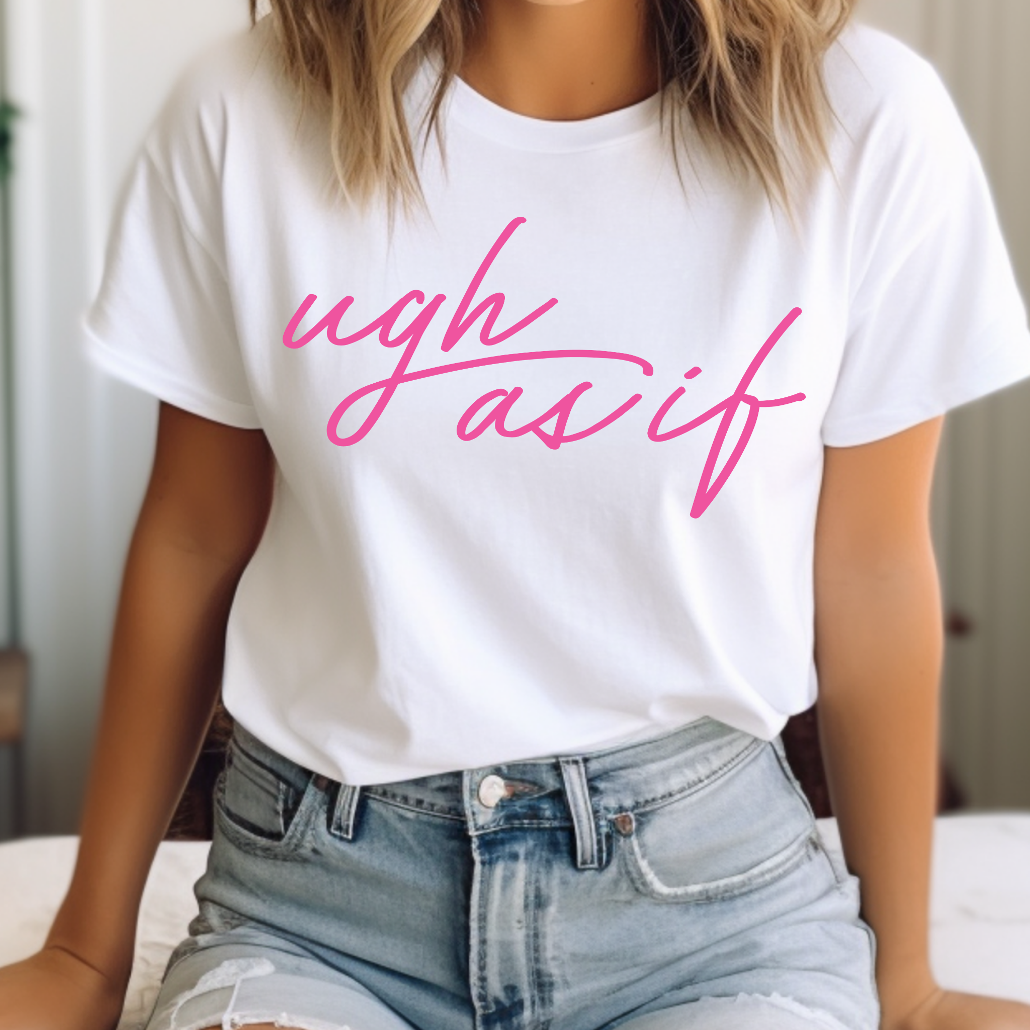 Ugh As If Comfort Color Graphic Tee Hoodie, Sweatshirt | PodTeesHub.com