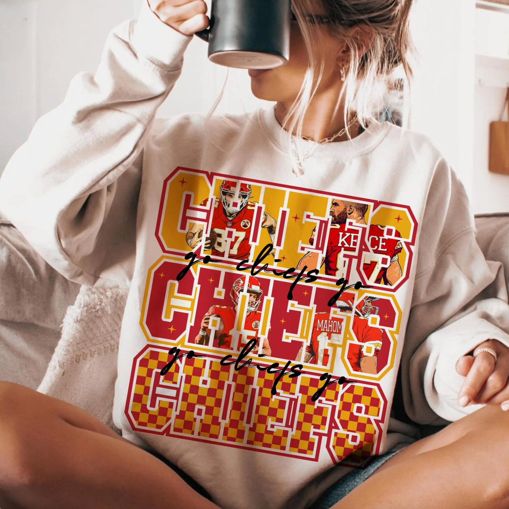Go Chiefs Go Kansas City Tee or Sweatshirt Hoodie | PodTeesHub.com