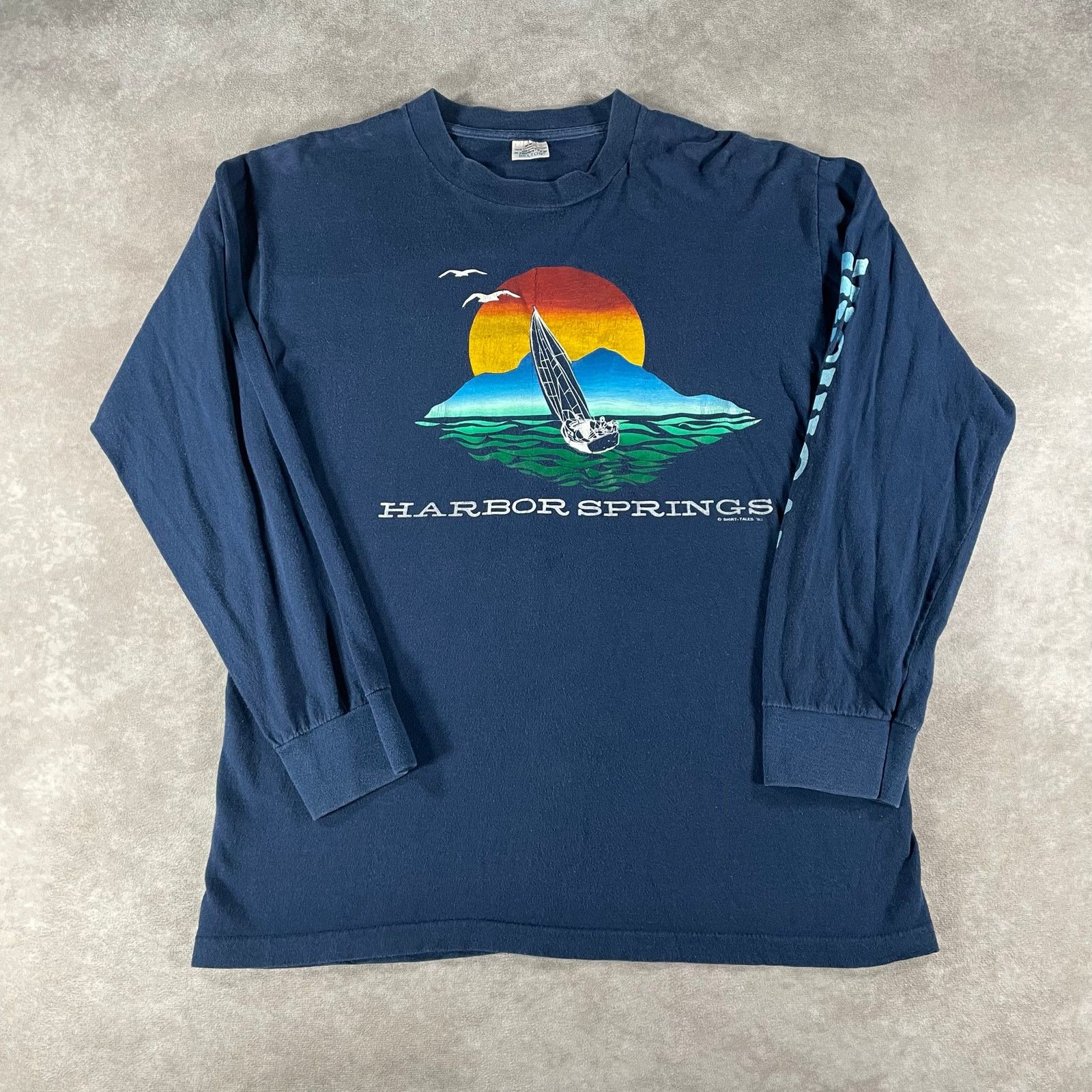 Vintage 80s Harbor Springs Michigan True Vintage Medium T Shirt Hoodie, Sweatshirt | PodTeesHub.com
