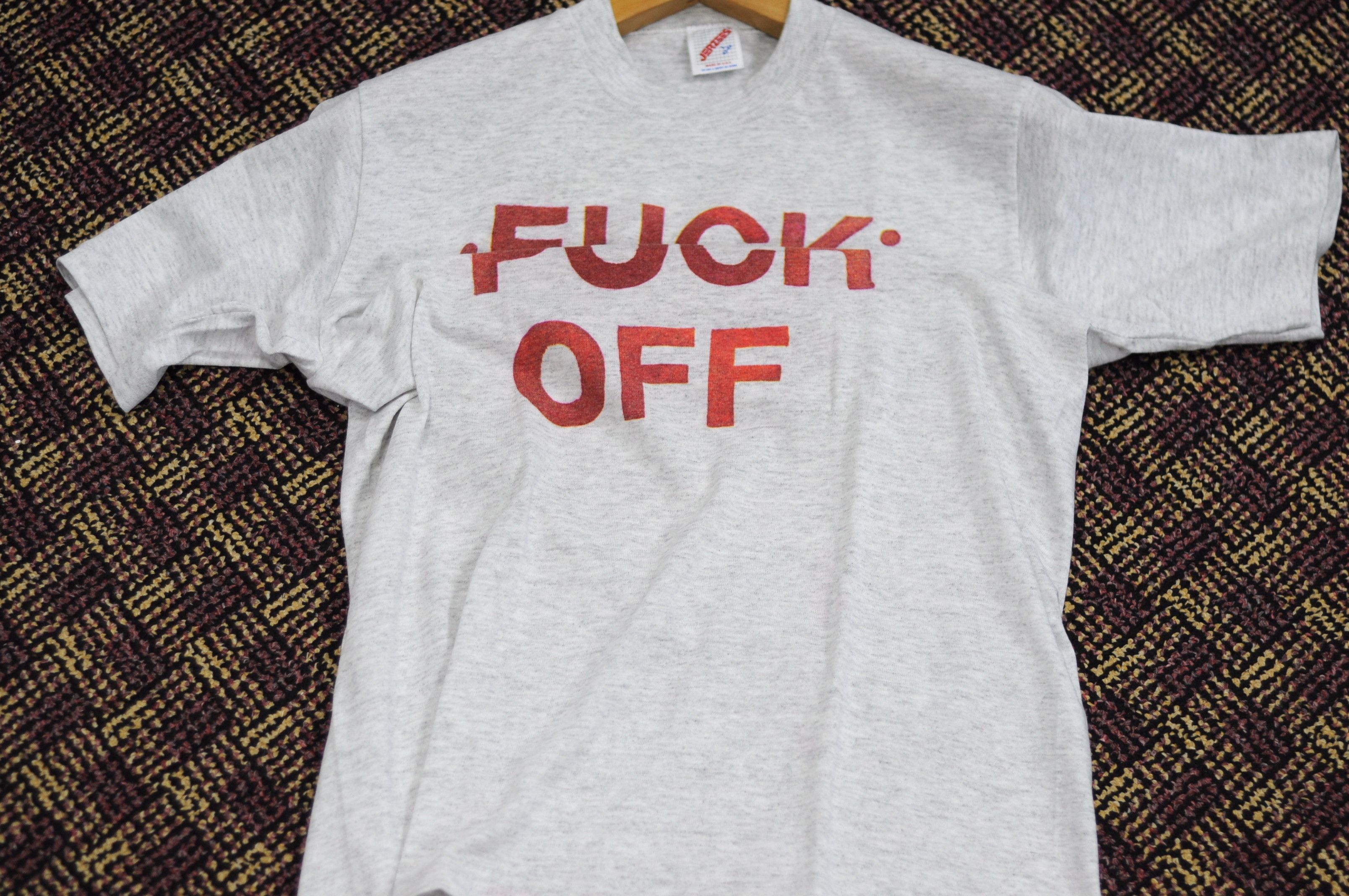Vintage 80s T Shirt F Ck Off Jerzees Funny Hoodie, Sweatshirt | PodTeesHub.com