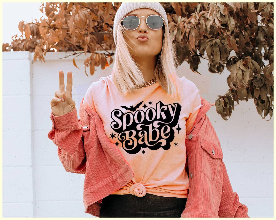Spooky Babe Bats - Cute Halloween T-Shirt Hoodie, Sweatshirt | PodTeesHub.com