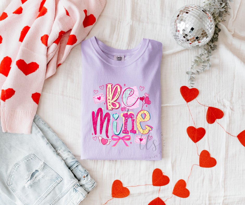 Be Mine Valentine's Comfort Colors T-Shirt Hoodie, Sweatshirt | PodTeesHub.com