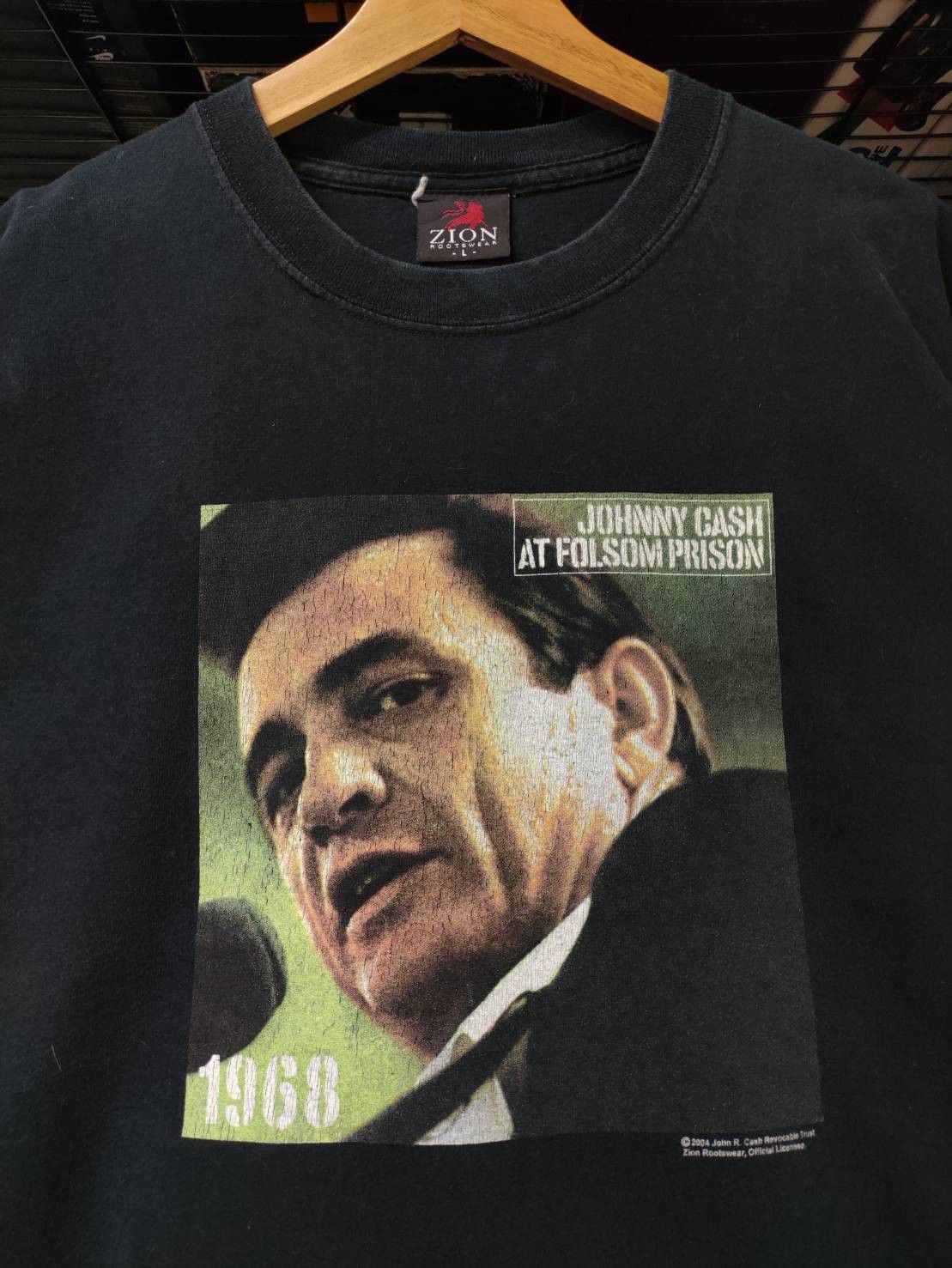 Band Tees Vtg 00 S Johnny Cash At Folsom Prison Zion T Shirt Hoodie, Sweatshirt | PodTeesHub.com
