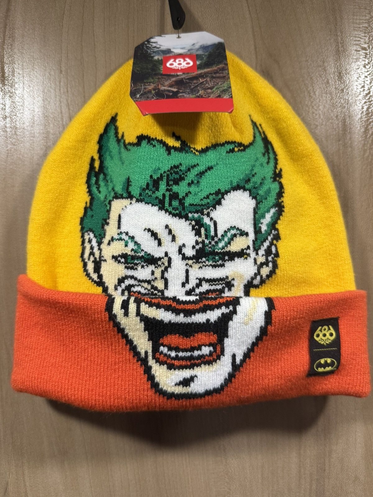 Joker Beanie Dc Collab W Big Bold Face Logo T-Shirts, Hoodie, Sweatshirt