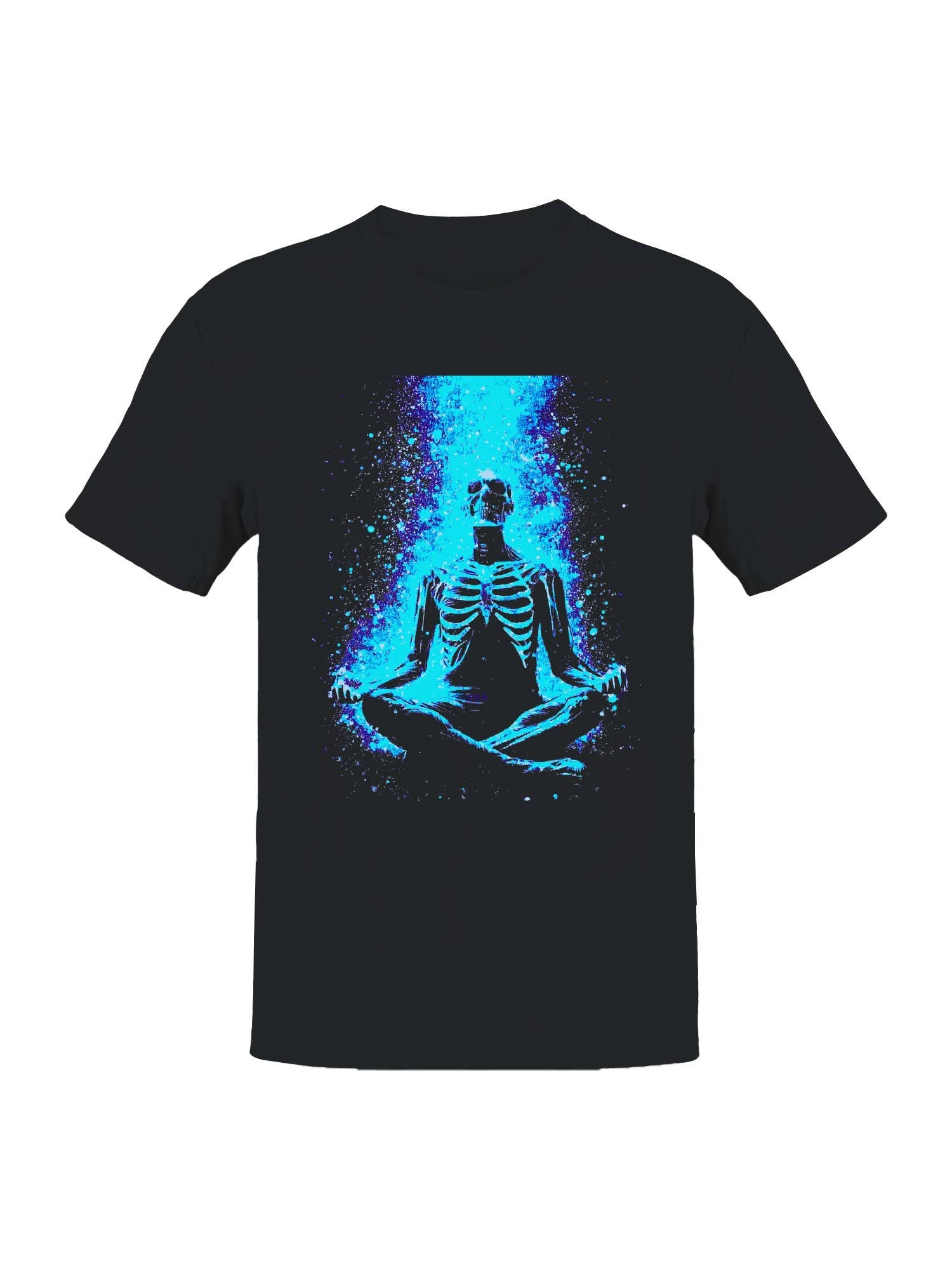 Cosmic Skeleton Meditation Art Men's T-Shirt Hoodie, Sweatshirt | PodTeesHub.com
