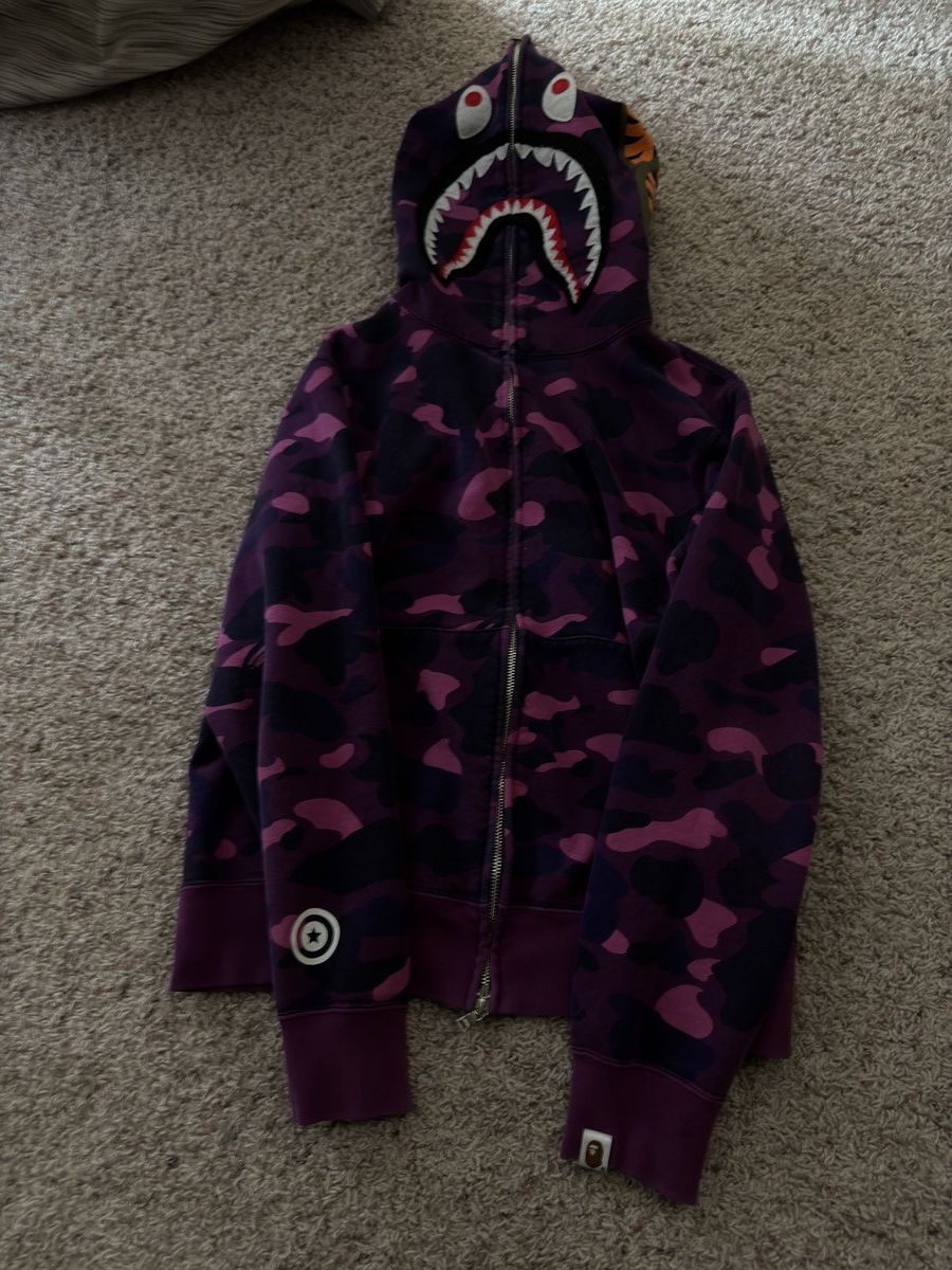 Purple Bape Shark Hoodie T-Shirts, Sweatshirt | PodTeesHub.com