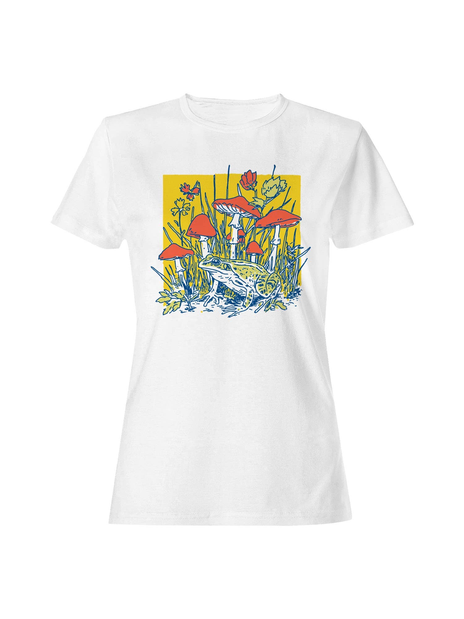 Enchanted Frog and Mushrooms Women's T-Shirt Hoodie, Sweatshirt | PodTeesHub.com