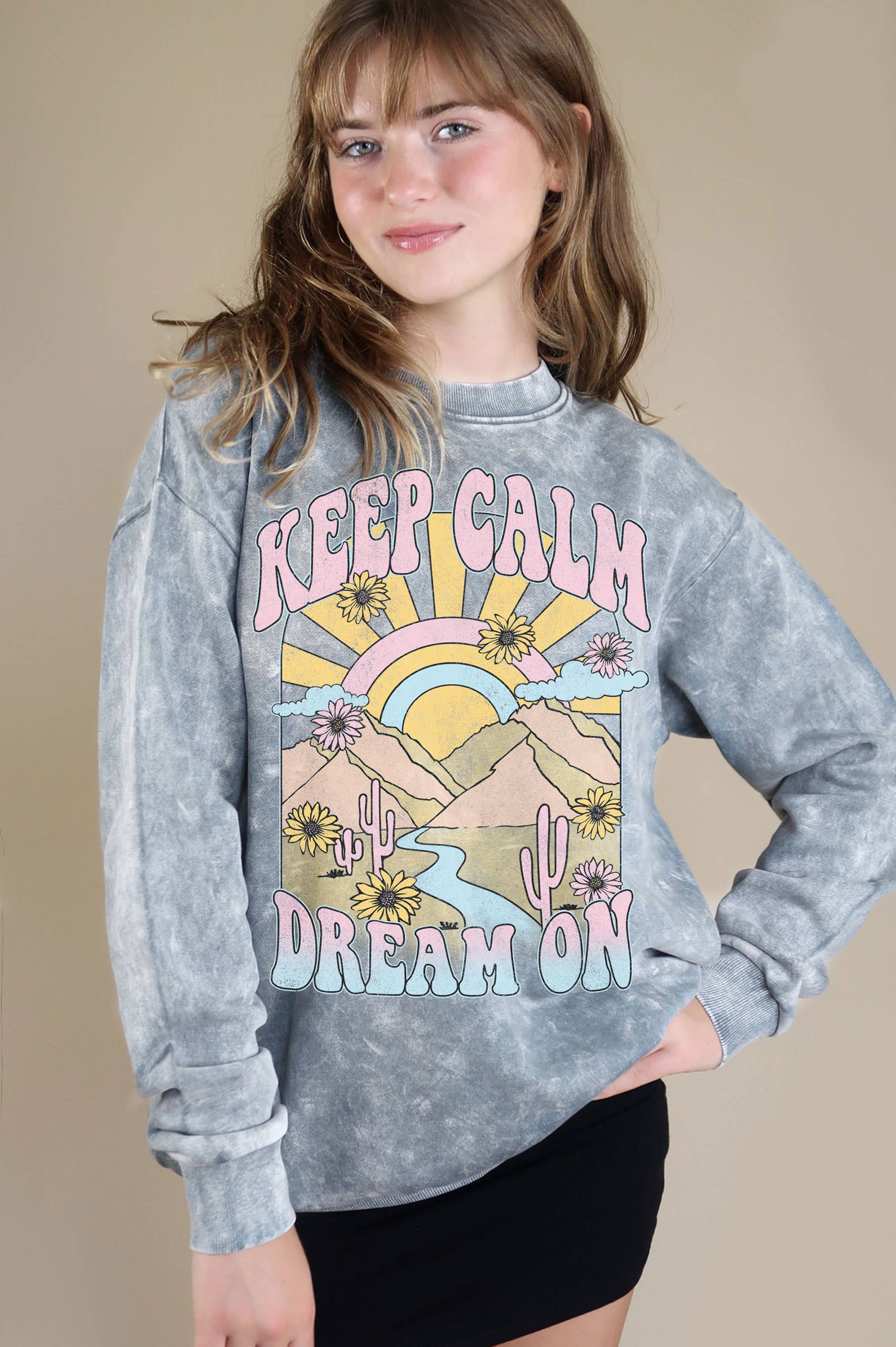 Keep Calm Dream On Mineral Brush Sweatshirt T-Shirts, Hoodie | PodTeesHub.com