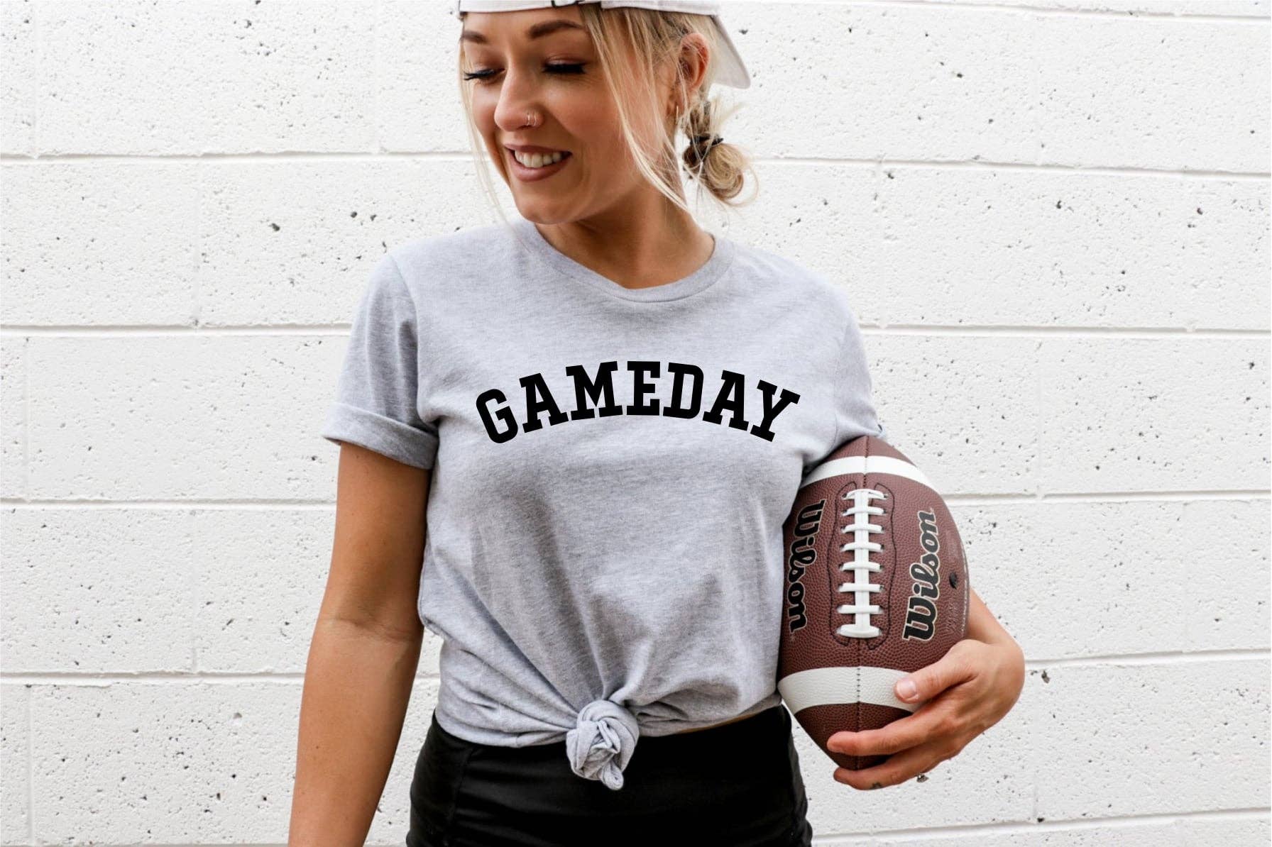 Gameday Grey Varsity Font Football Trendy Graphic Tee Hoodie, Sweatshirt | PodTeesHub.com