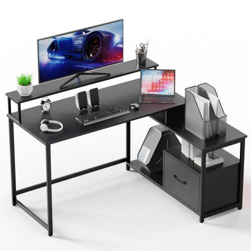 Homemade Home Office Computer Desk With File Drawer Led Strip Power T-Shirts, Hoodie, Sweatshirt | PodTeesHub.com
