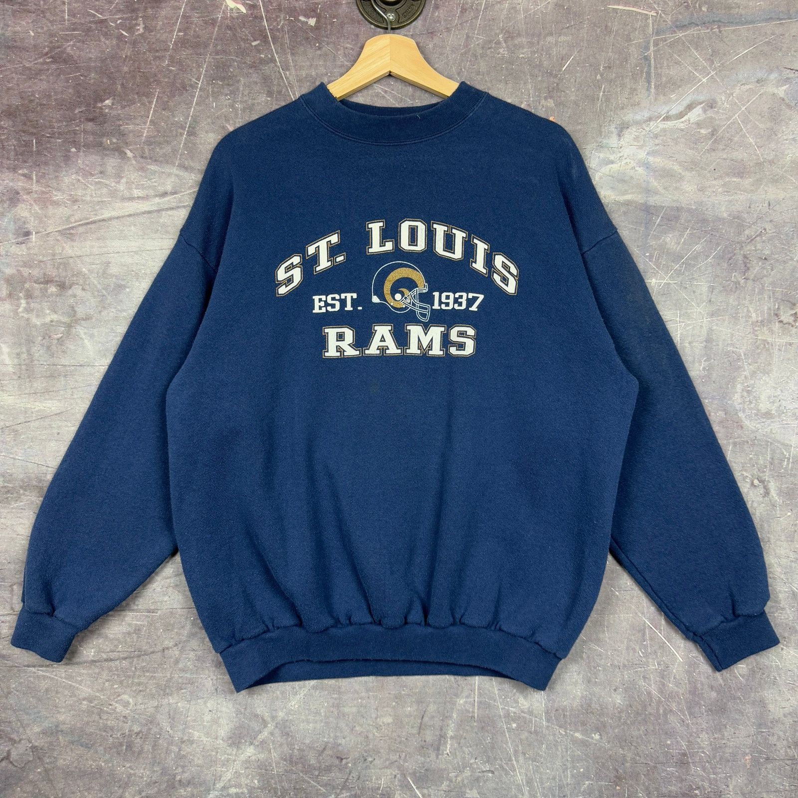 Vintage 90s Navy Blue St Louis Rams L 1218 T-Shirts, Hoodie, Sweatshirt