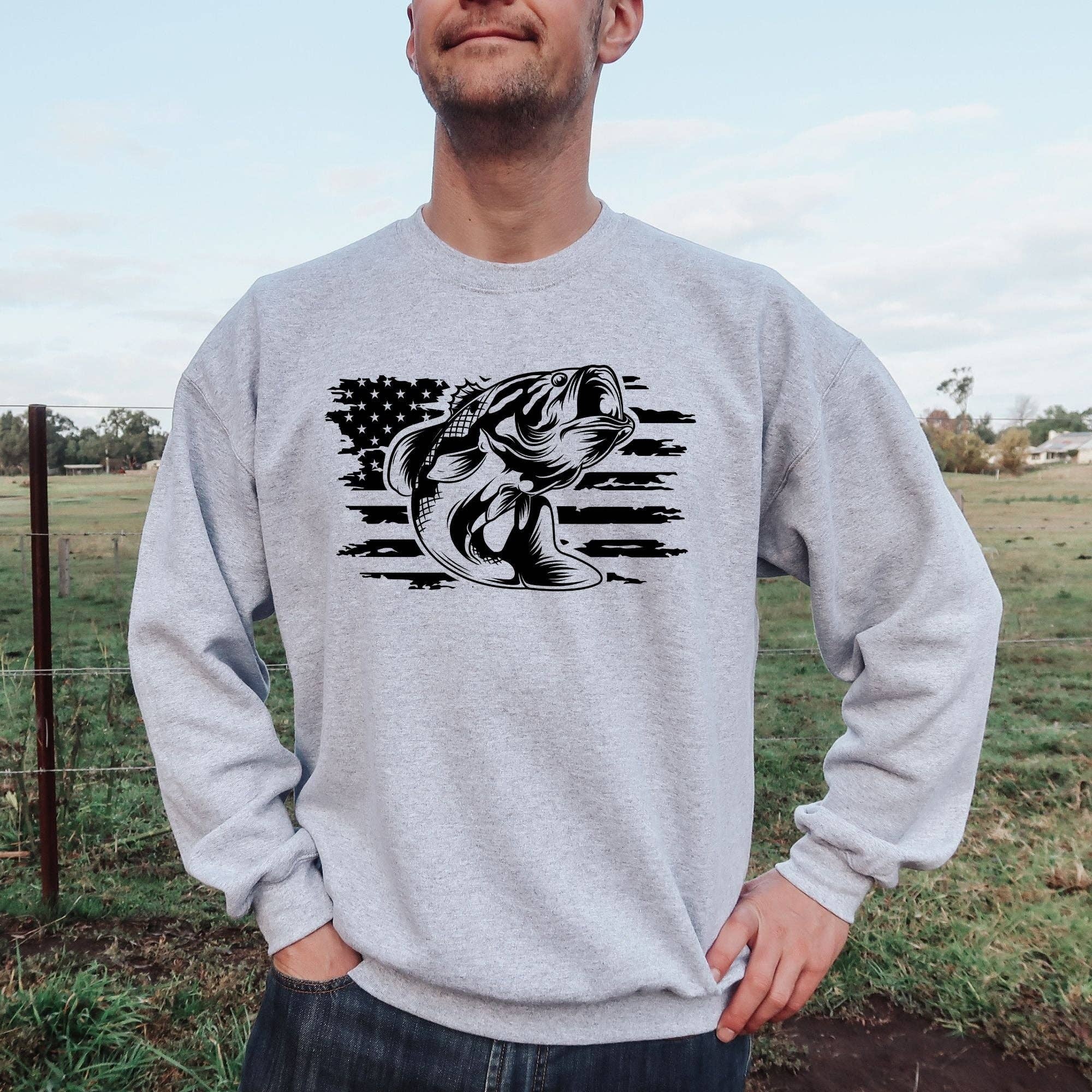 Fish Flag Crewneck or Hoodie Sweatshirt *Unisex Fit* T-Shirts | PodTeesHub.com