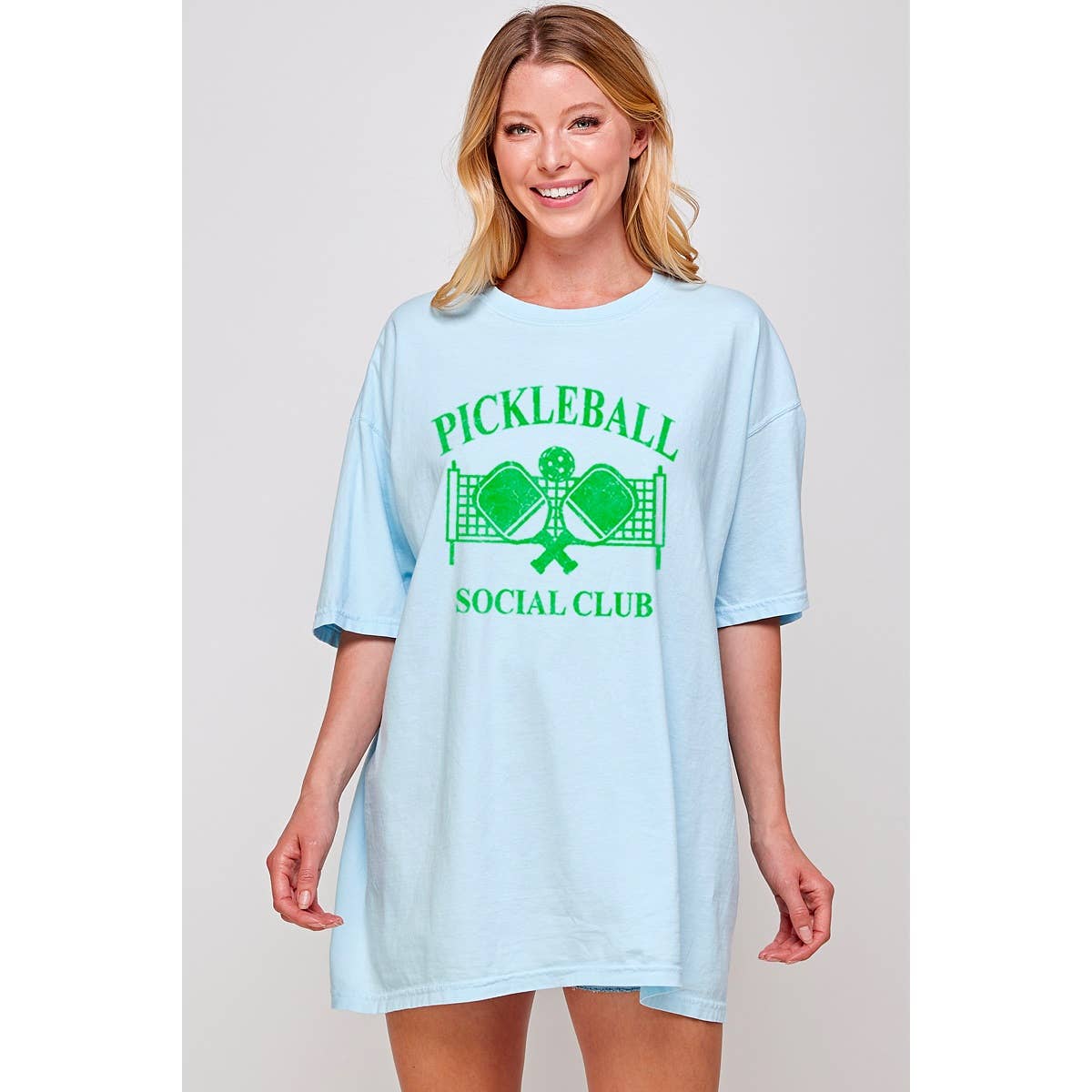 Pickleball Social Club Oversized Tee Hoodie, Sweatshirt | PodTeesHub.com