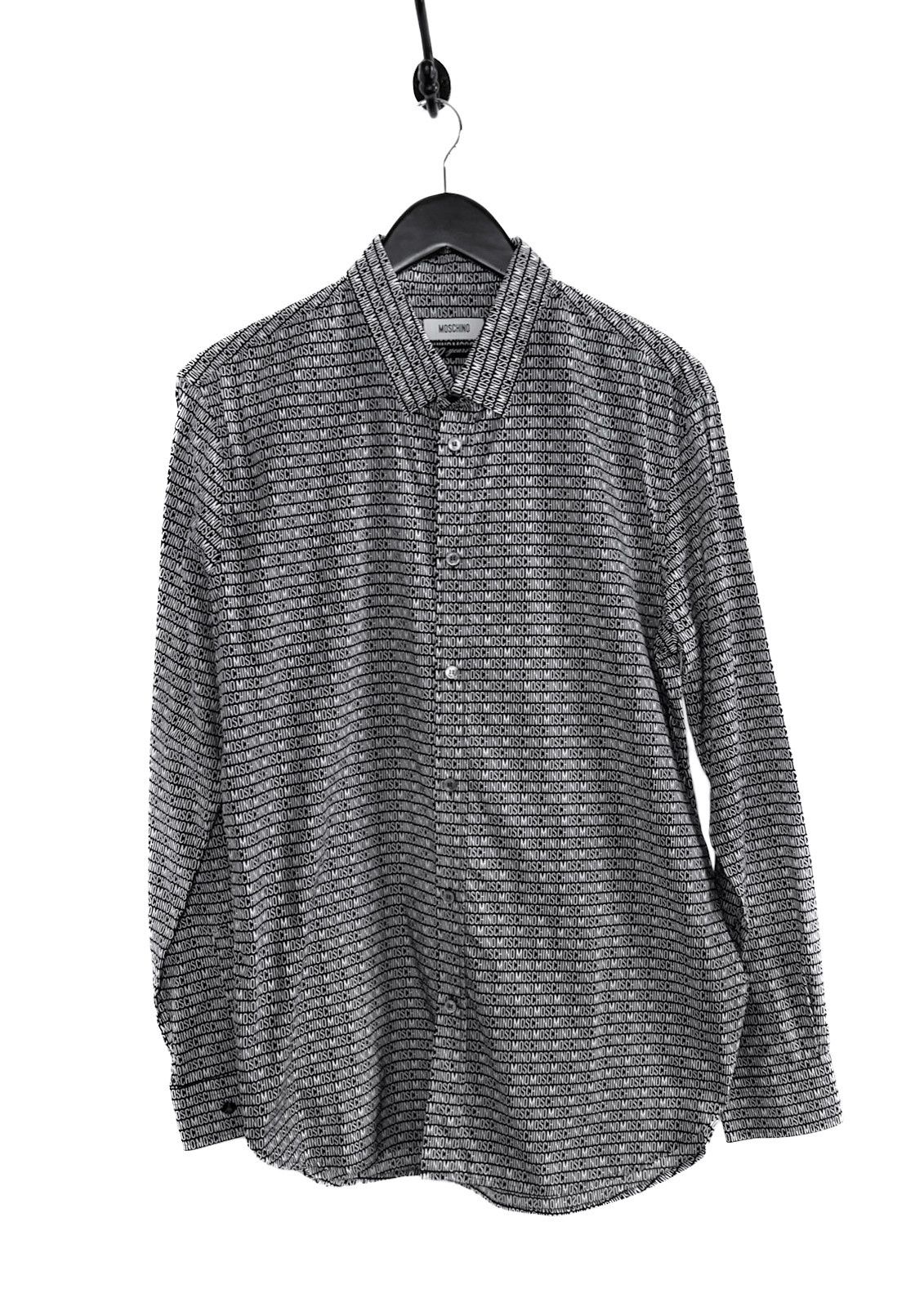 Moschino Logo Throughout Printed Shirt Hoodie, Sweatshirt | PodTeesHub.com