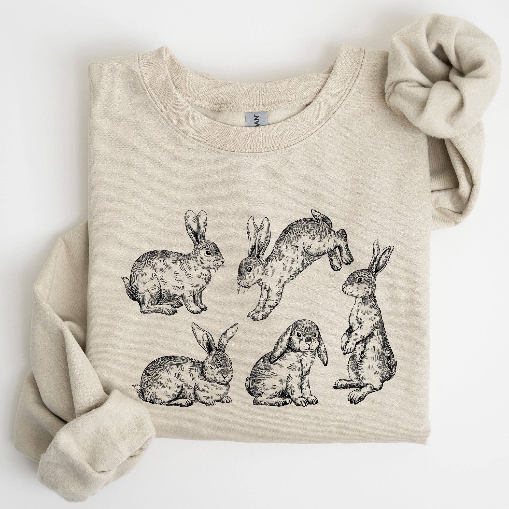 Vintage Easter Bunnies, Rabbit Sweatshirt T-Shirts, Hoodie | PodTeesHub.com