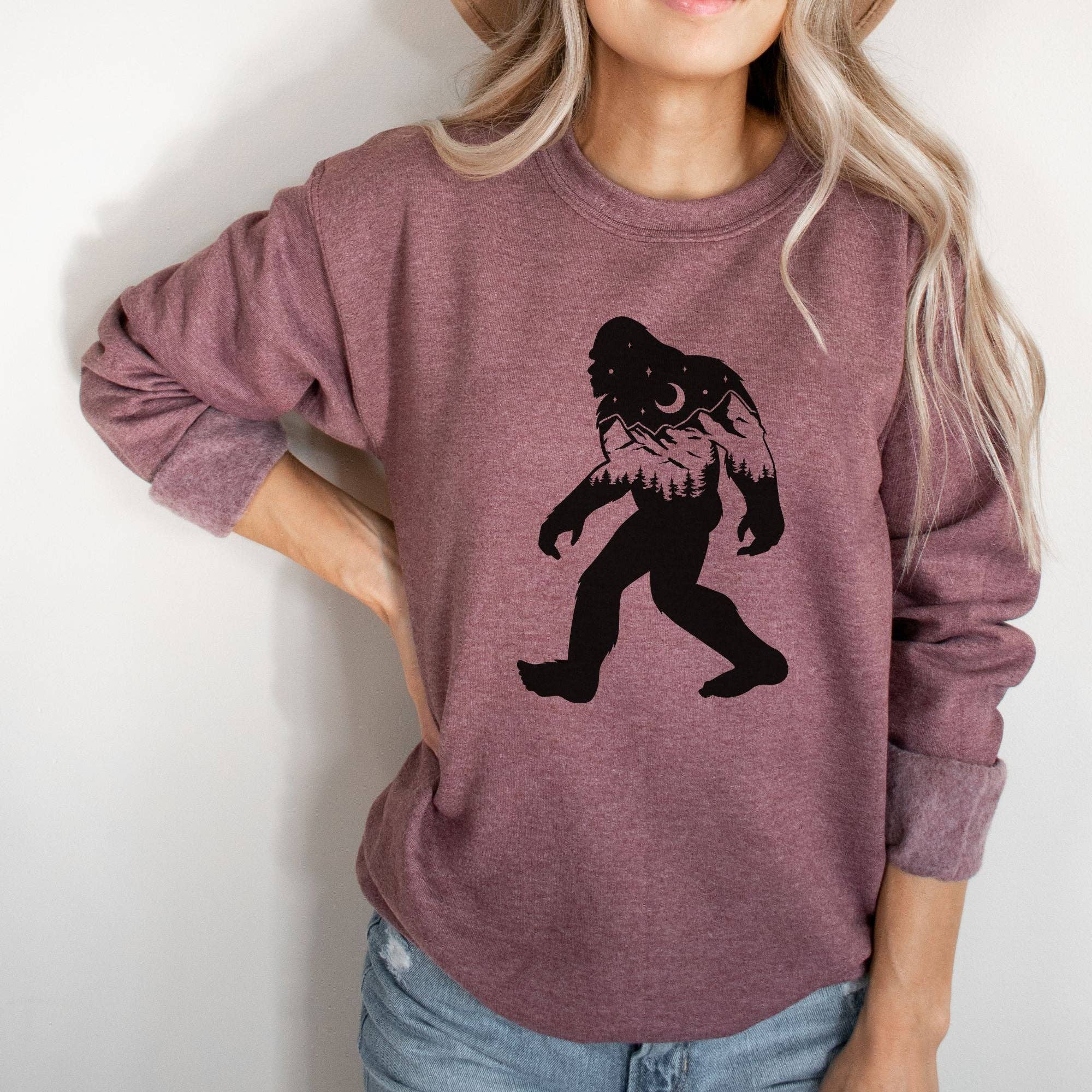 Bigfoot Nature Scene Sweatshirt *Unisex Fit* T-Shirts, Hoodie | PodTeesHub.com
