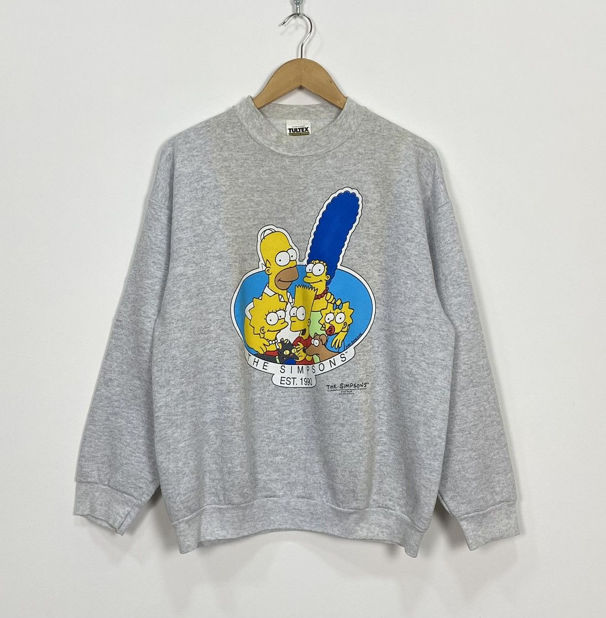 The Simpsons Vintage 90s The Simpsons Tultex Sweatshirt Grey Rare Top T-Shirts, Hoodie | PodTeesHub.com