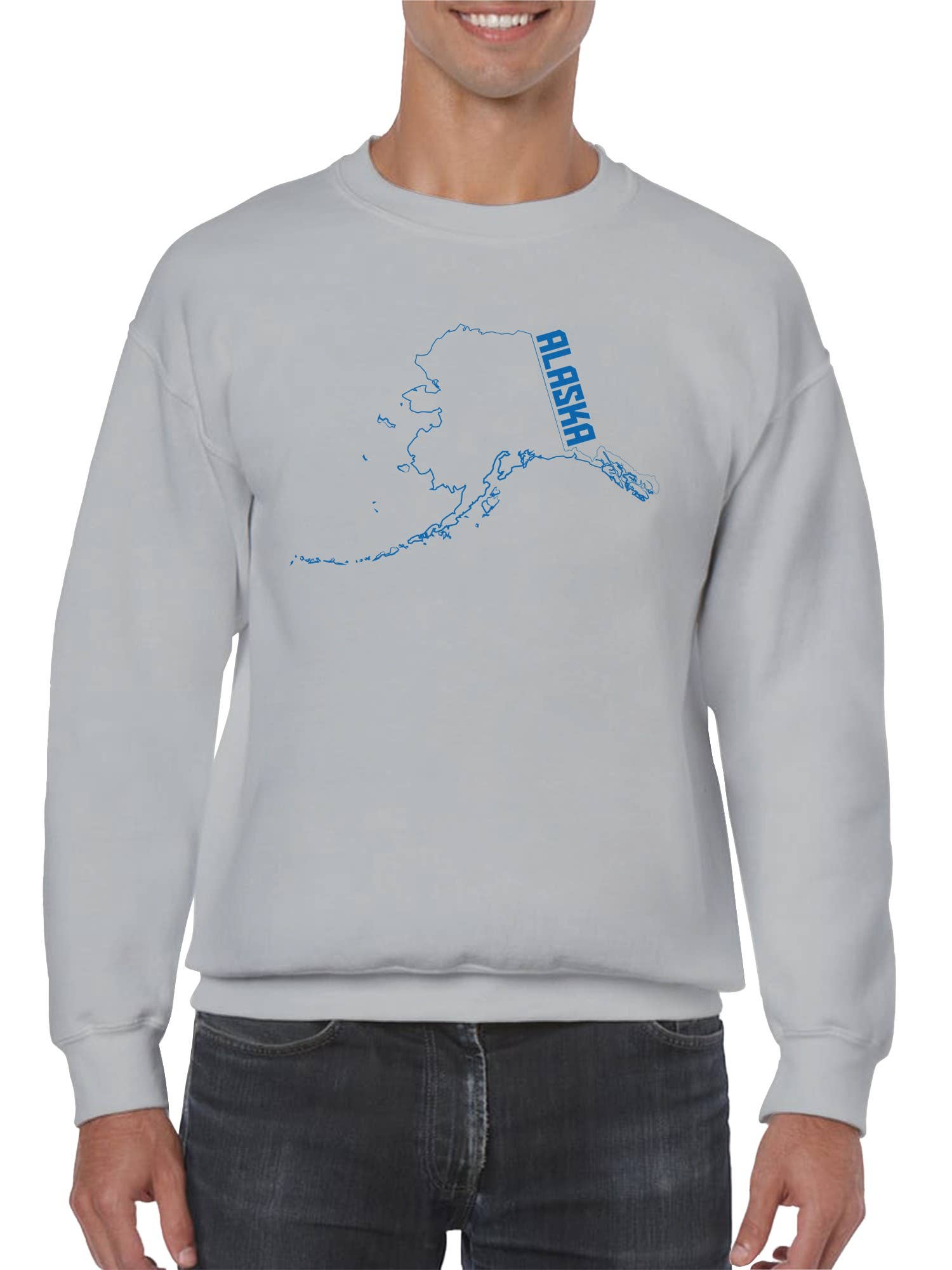 Alaska Hoodie Map Design Men's Sweatshirt T-Shirts | PodTeesHub.com