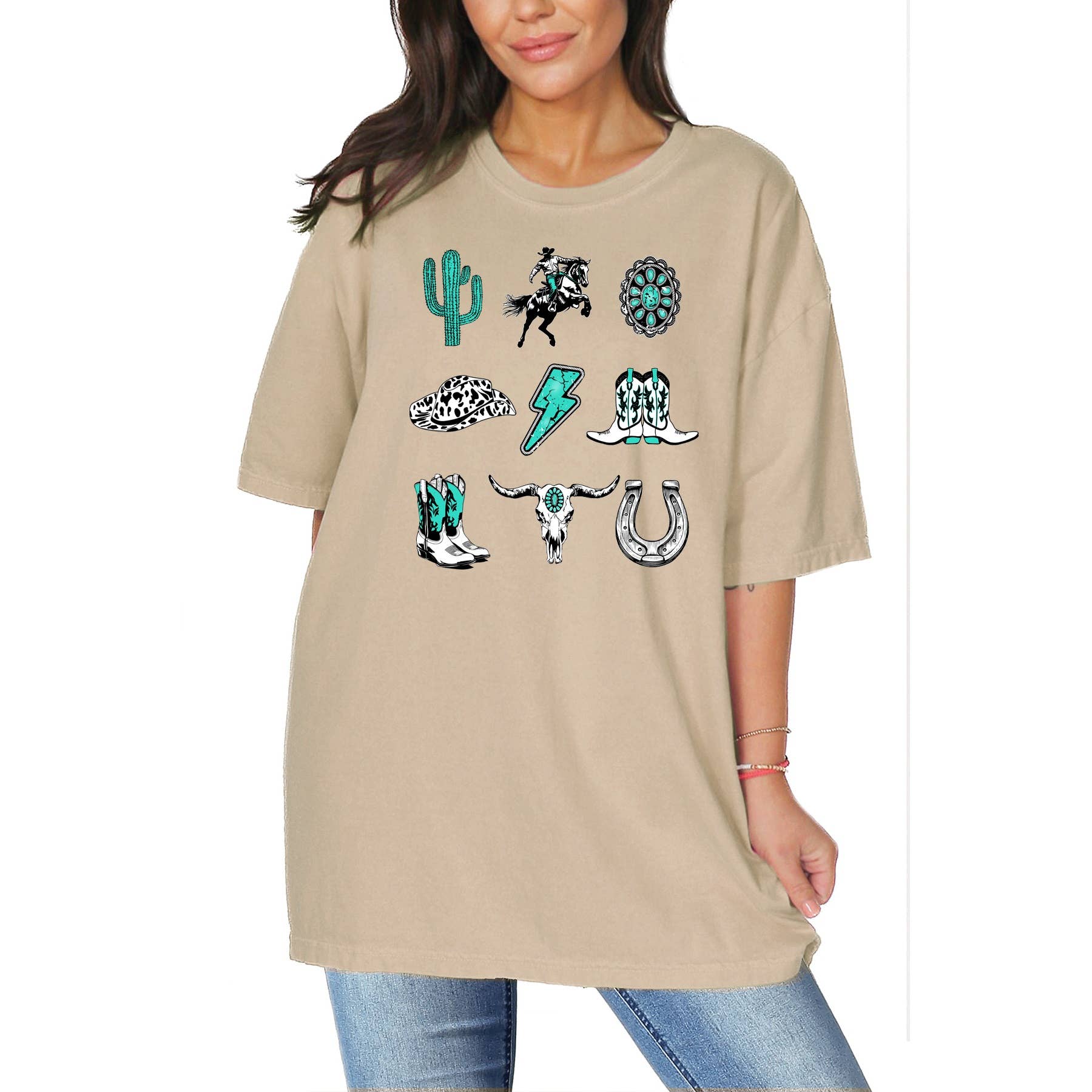 West Cowboy Wild Oversized Unisex T Shirt Hoodie, Sweatshirt | PodTeesHub.com