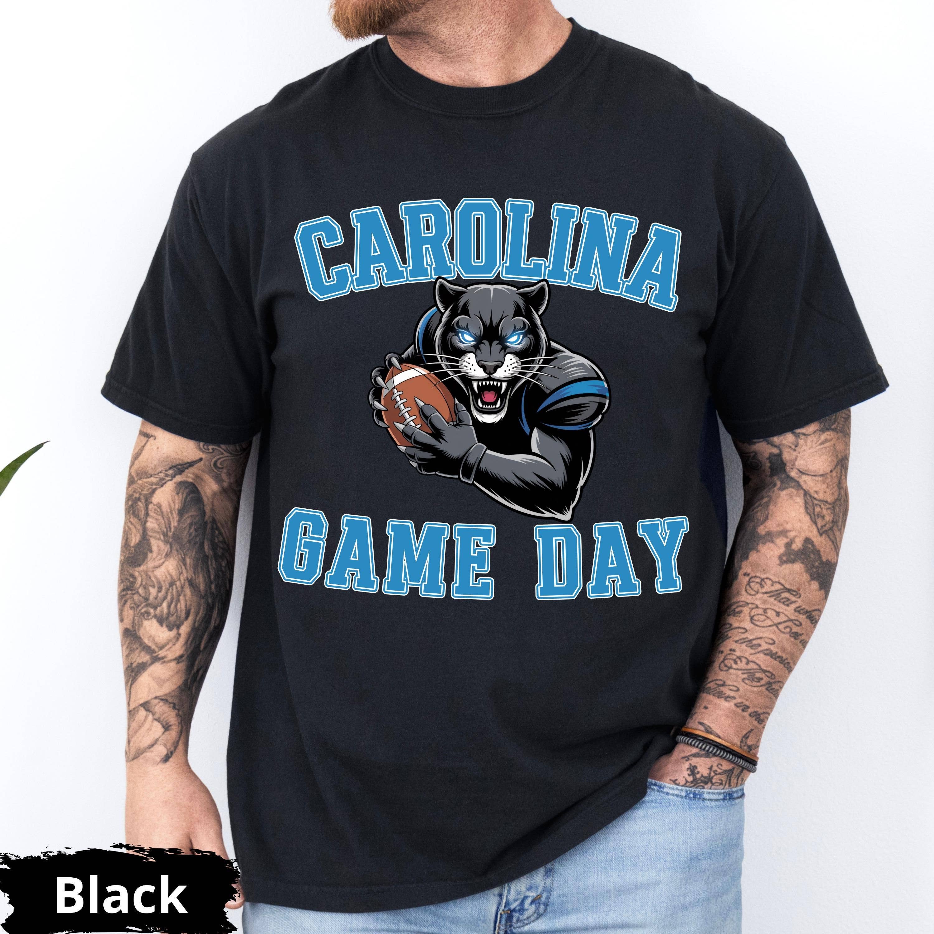 Carolina Panther Mascot Football Game Day Tee Vintage Retro Hoodie, Sweatshirt | PodTeesHub.com