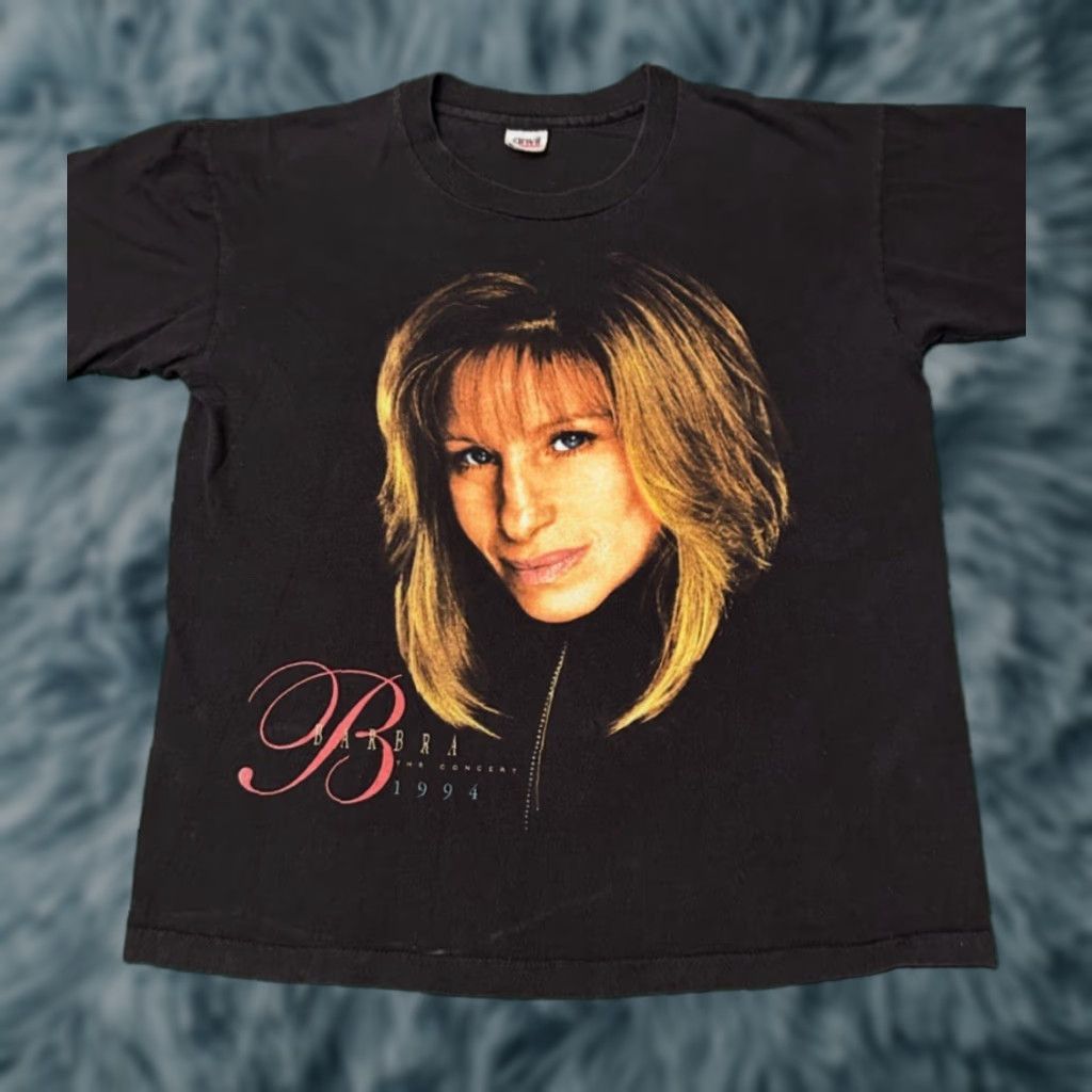 Vintage Barbra Streisand Concert 1994 Vtg Shirt Band Tee 1990s L Black Mens T Shirt 90s Musi Hoodie, Sweatshirt