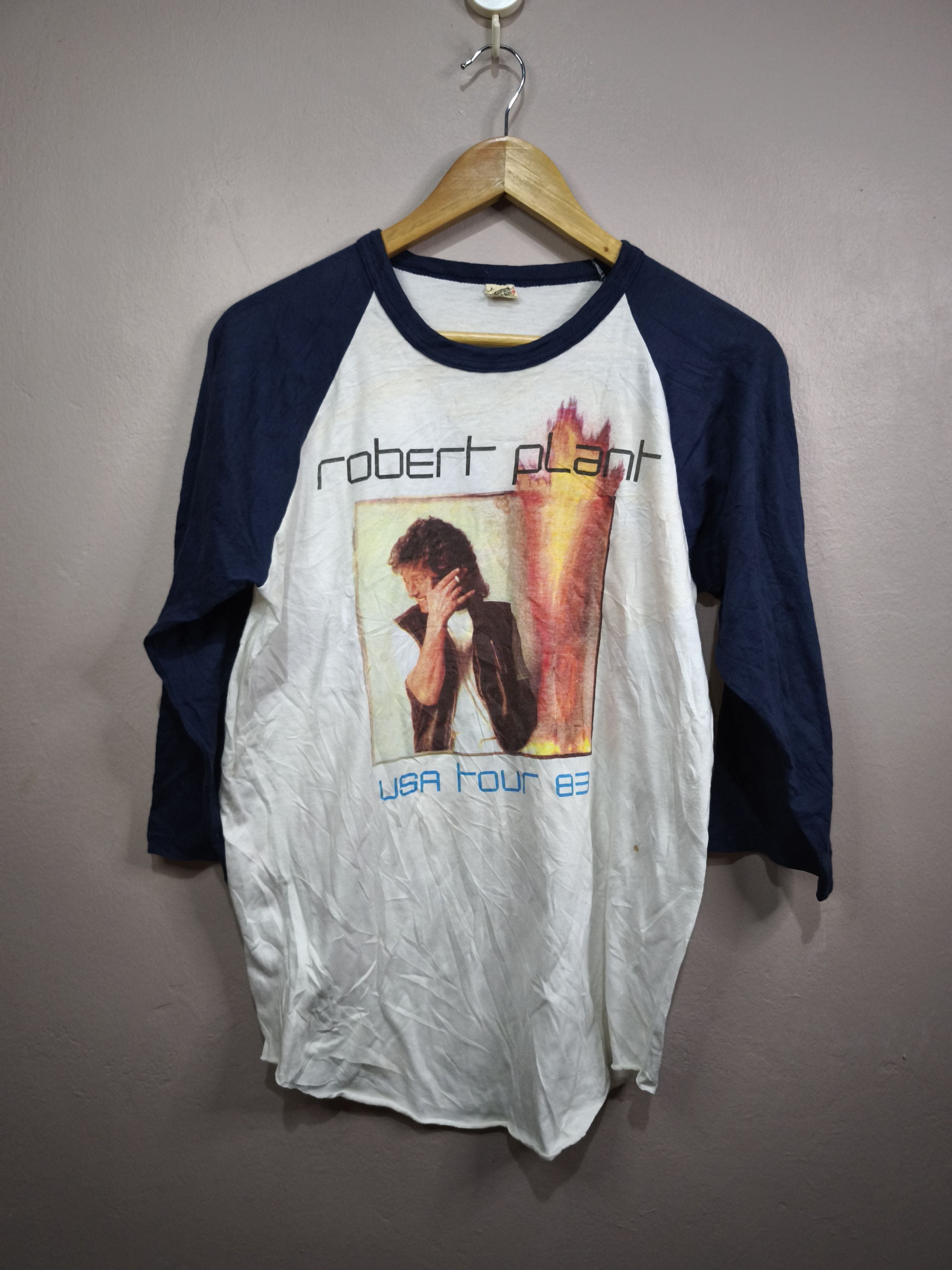 Led Zeppelin X Vintage Rare Vintage 80s Led Zeppelin Robert Plant 1983 Tour T Shirt Hoodie, Sweatshirt | PodTeesHub.com