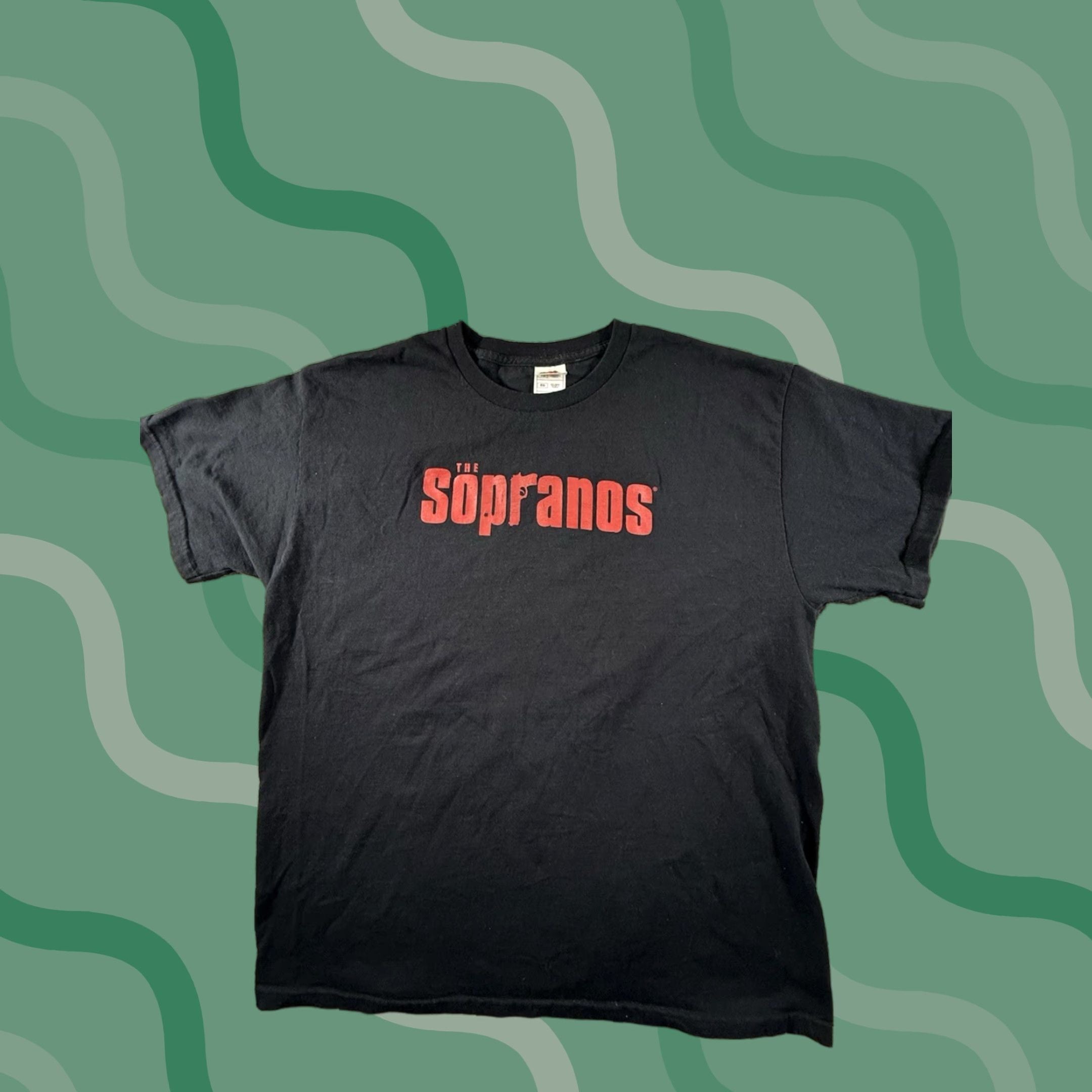 Gildan Vintage The Sopranos Hbo Tv Show Promo Black T Shirt Xl Gildan Crew Neck Short Sleeve Logo Pr Hoodie, Sweatshirt