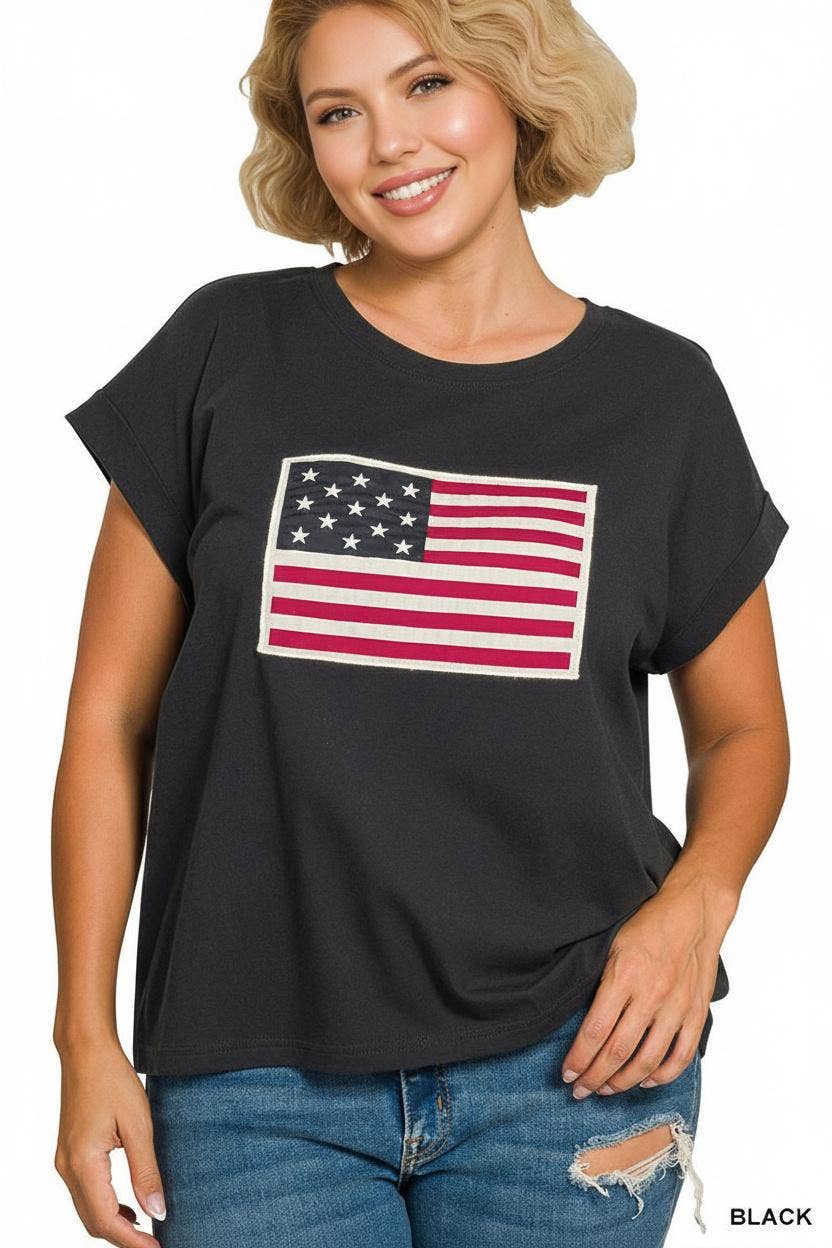 .0108 Plus American Flag Tee SI-29258 Hoodie, Sweatshirt | PodTeesHub.com