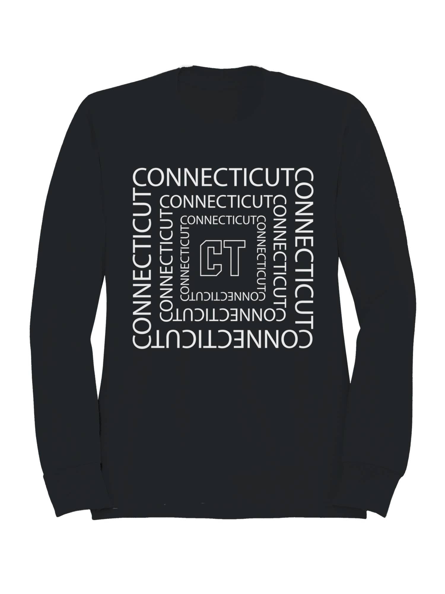 Connecticut Ct Spiral Design Men's Sweatshirt T-Shirts, Hoodie | PodTeesHub.com