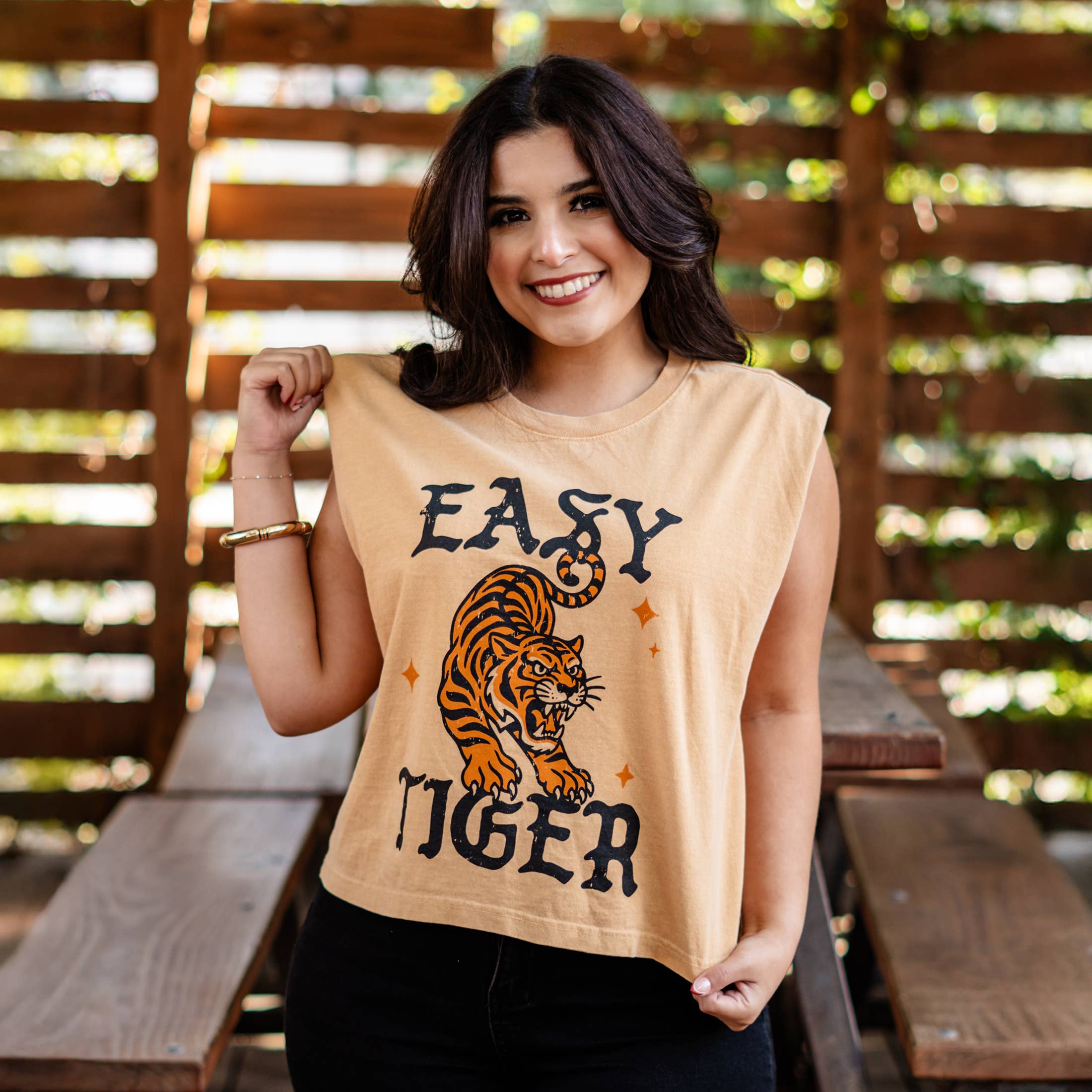 Tiger Graphic Tee Vintage Illustration Shirt, Easy Tiger Tee Hoodie, Sweatshirt | PodTeesHub.com