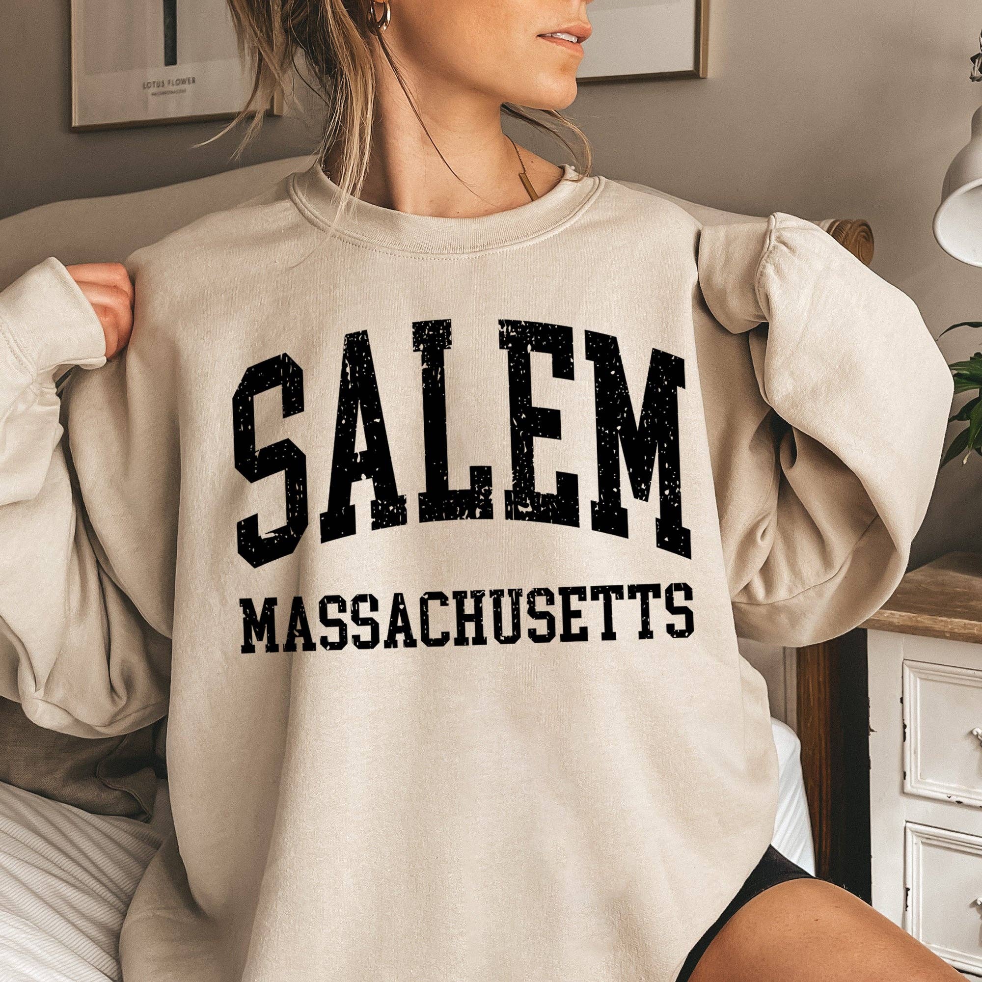 Salem Vintage Halloween Sweatshirt T-Shirts, Hoodie | PodTeesHub.com