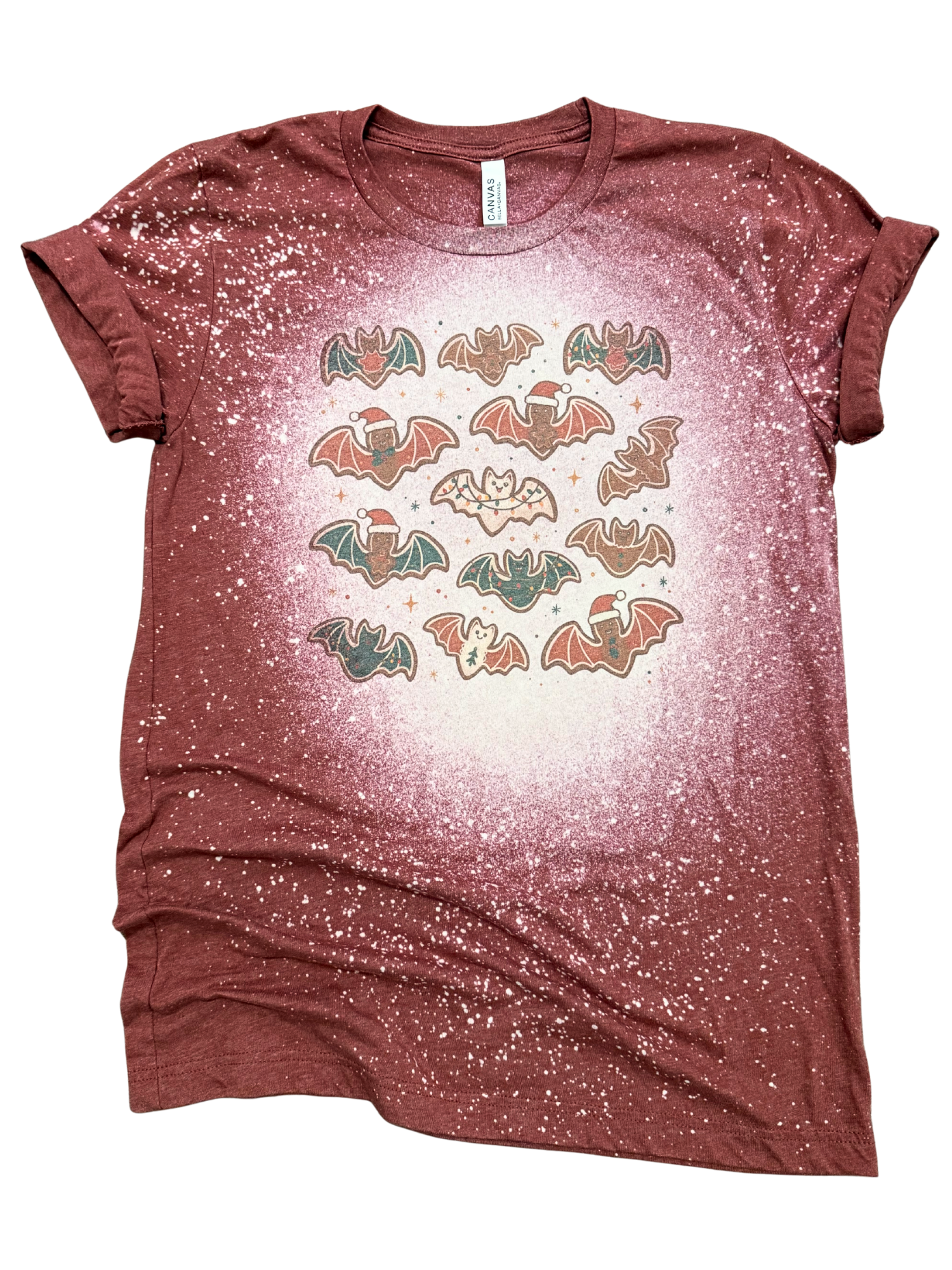 Jingle Bats Christmas Cookies – Christmas Bleached Tee Hoodie, Sweatshirt | PodTeesHub.com