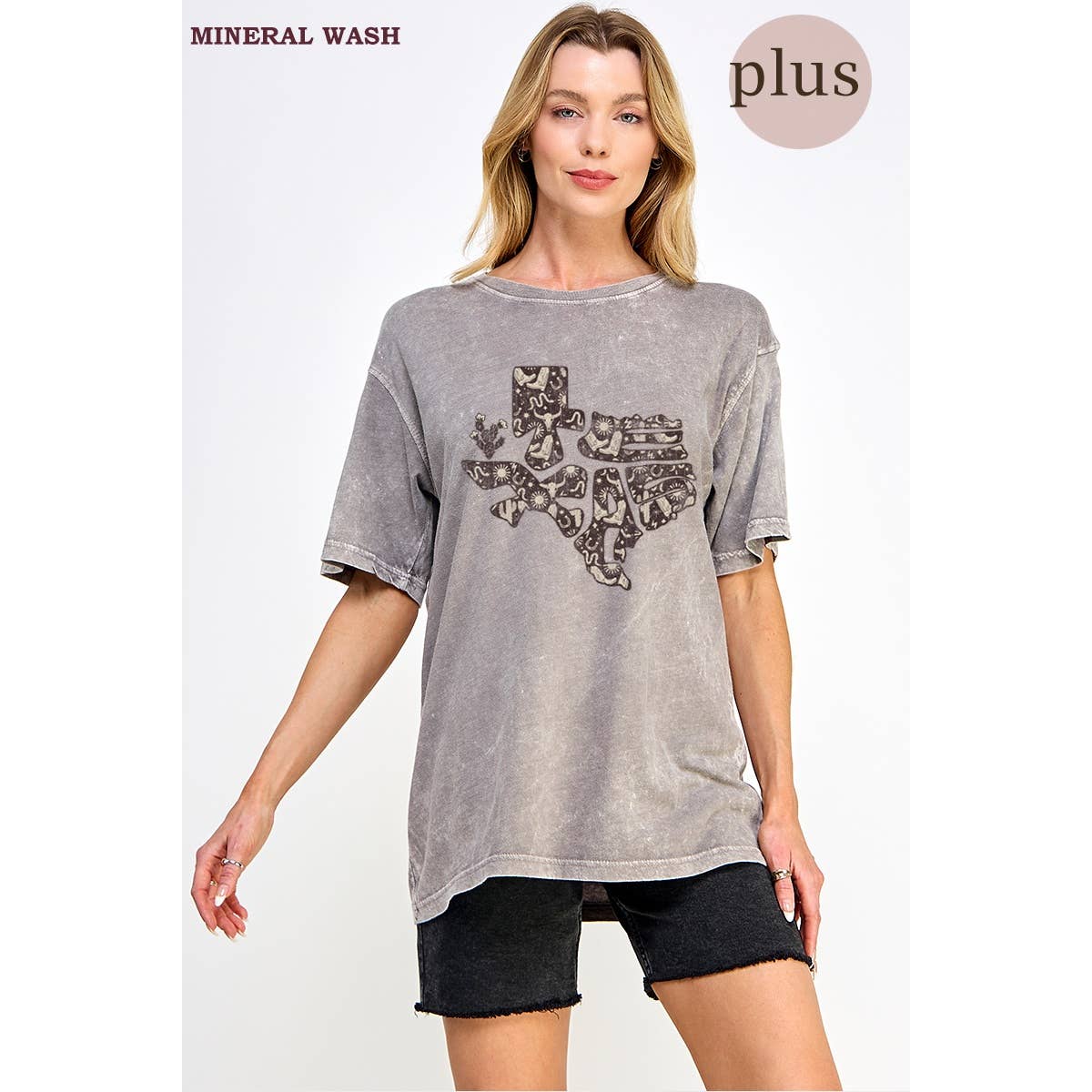 Texas Mineral Wash Vintage Graphic Plus Tee Hoodie, Sweatshirt | PodTeesHub.com