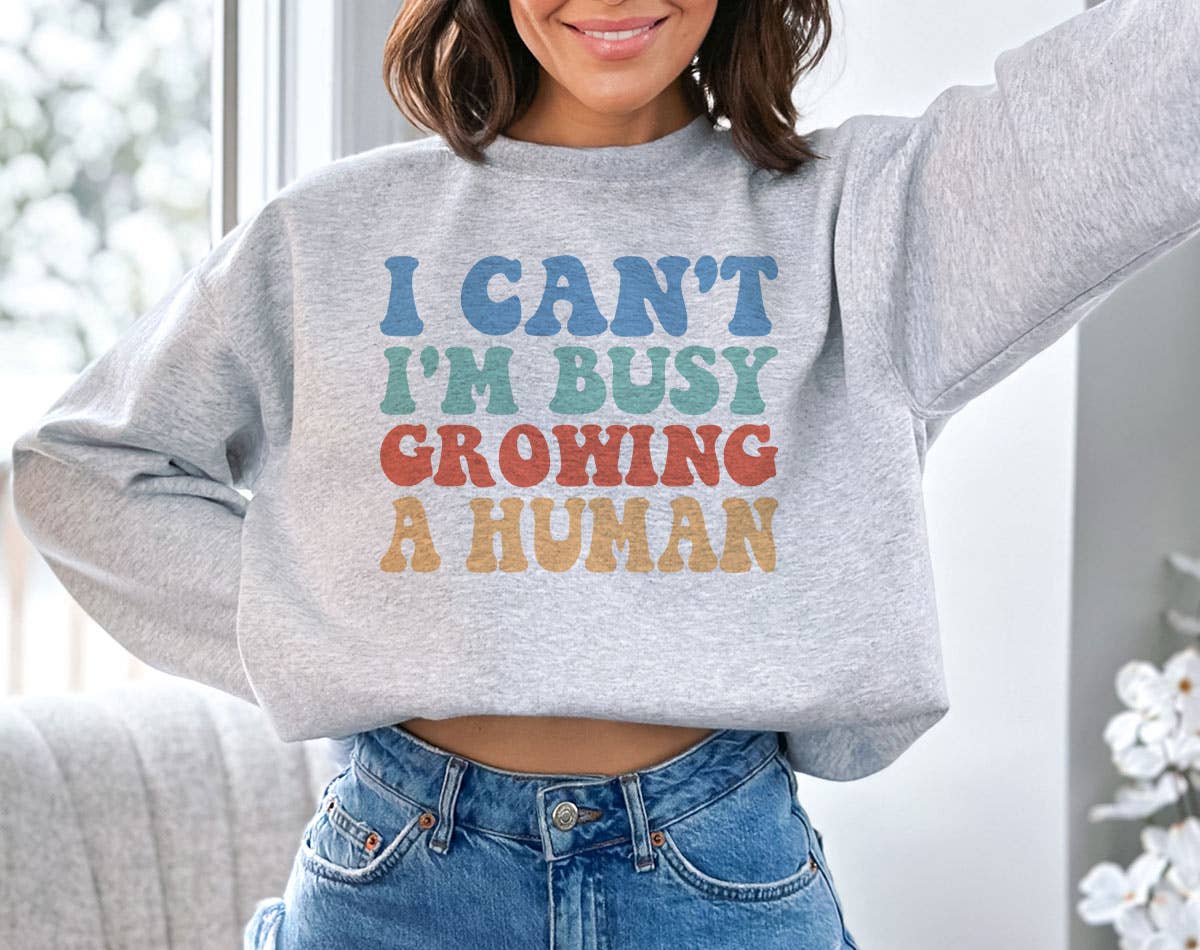 I Can't I'm Growing A Human - Pregnancy Reveal Sweatshirt T-Shirts, Hoodie | PodTeesHub.com