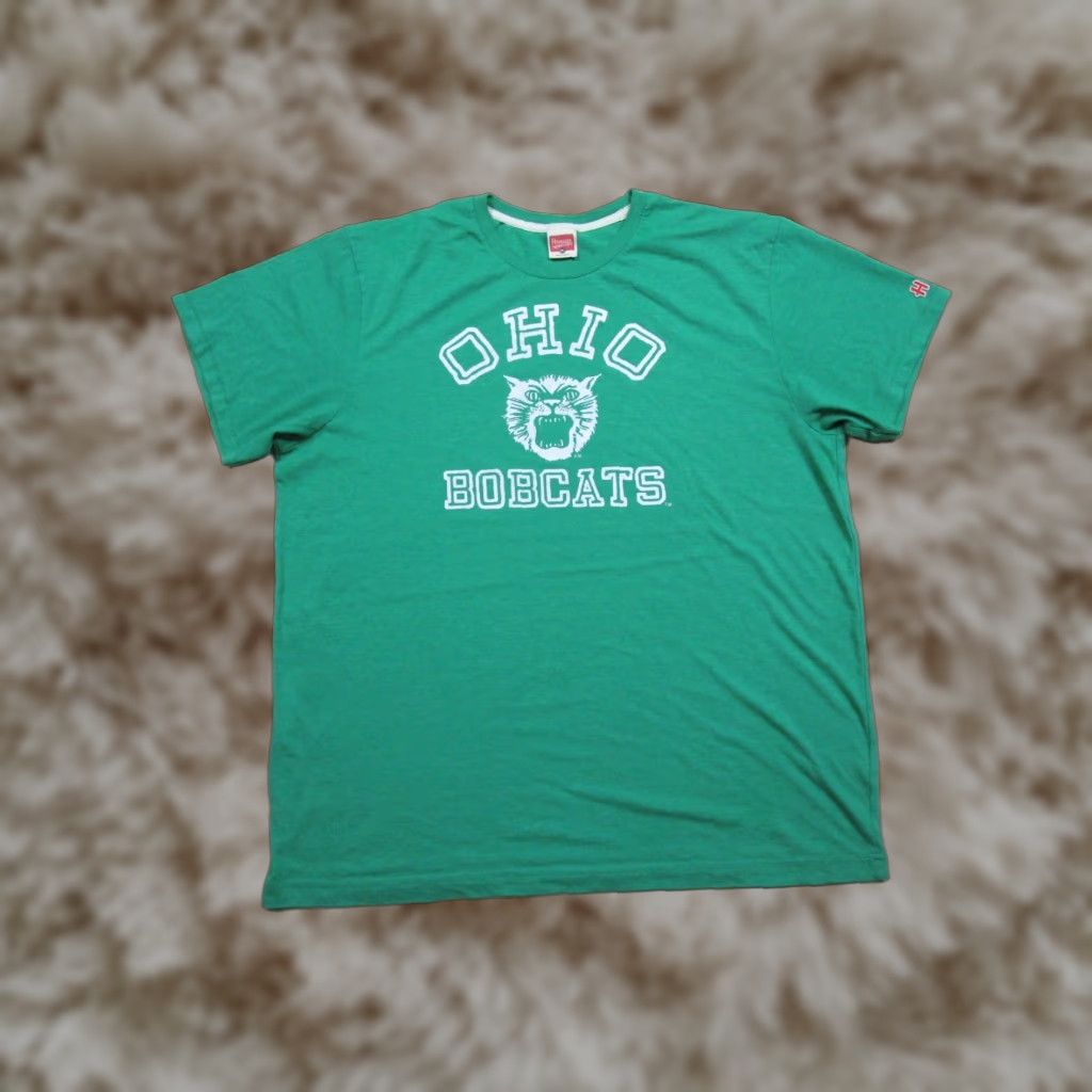Etro Homage Ohio University Bobcats T Shirt Adult 2xl Green College Retro Logo Graphic Print Mascot Hoodie, Sweatshirt