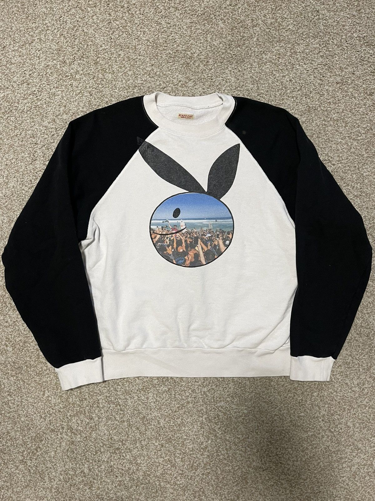 Kapital Smiley Crewneck Sweatshirt T-Shirts, Hoodie | PodTeesHub.com