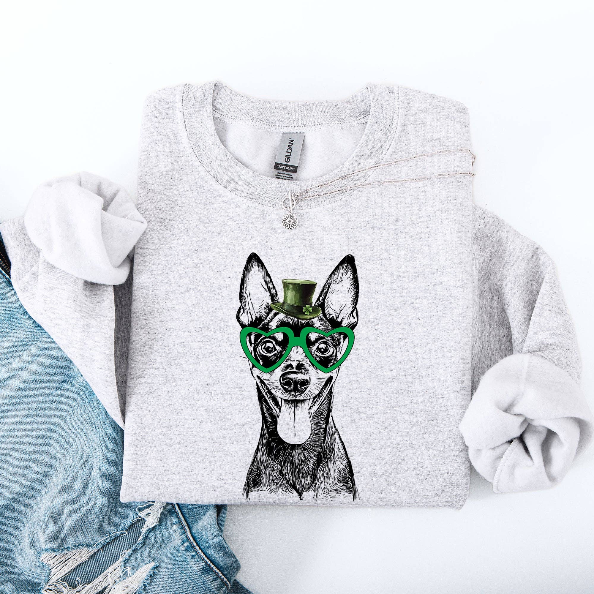 Miniature Pinscher, Min Pin, Dog St Patrick's Day Sweatshirt T-Shirts, Hoodie | PodTeesHub.com