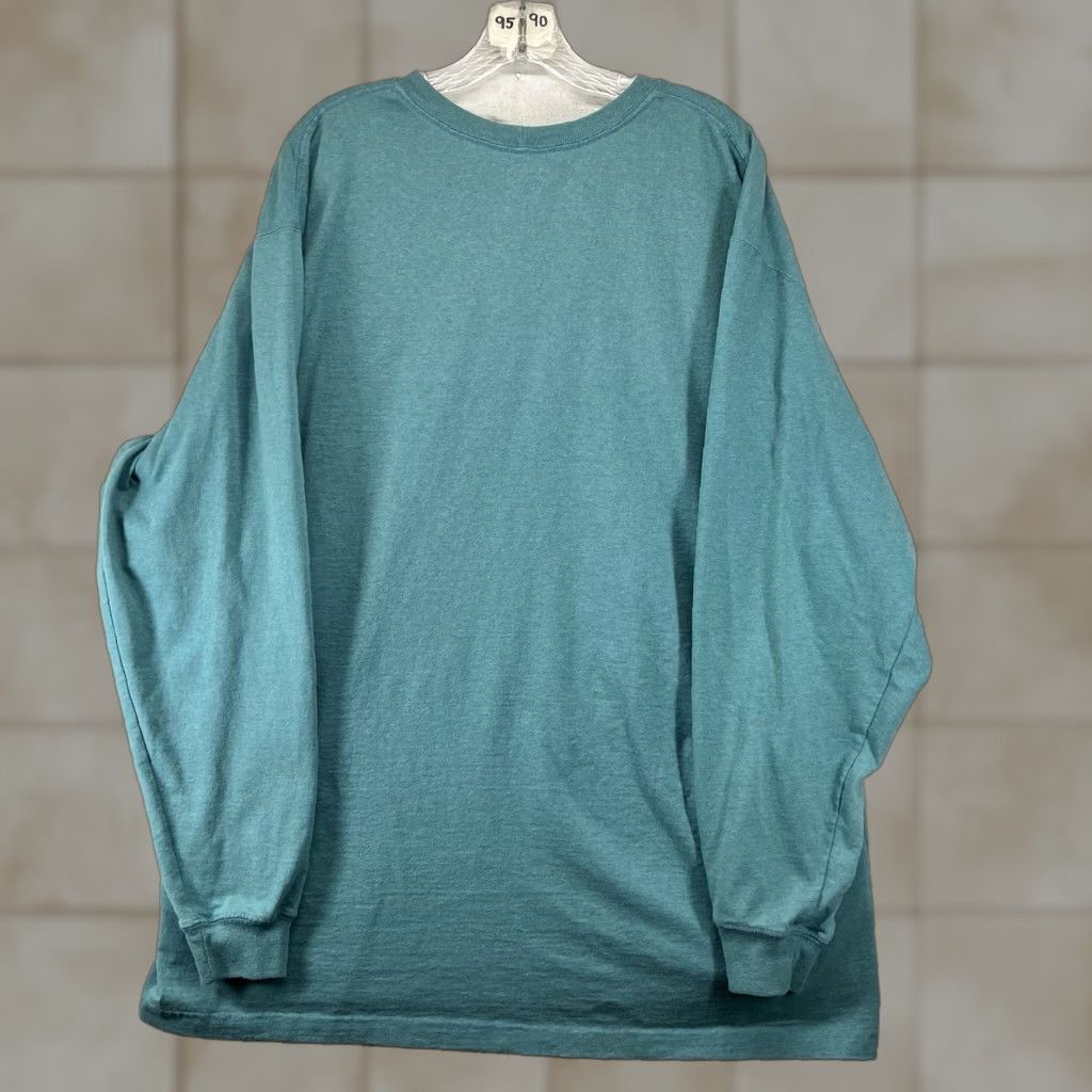 Carhartt T Shirt Mens Long Sleeve 2xl Blue Crew Neck Graphic Print Logo Relaxed Fit Hoodie, Sweatshirt | PodTeesHub.com