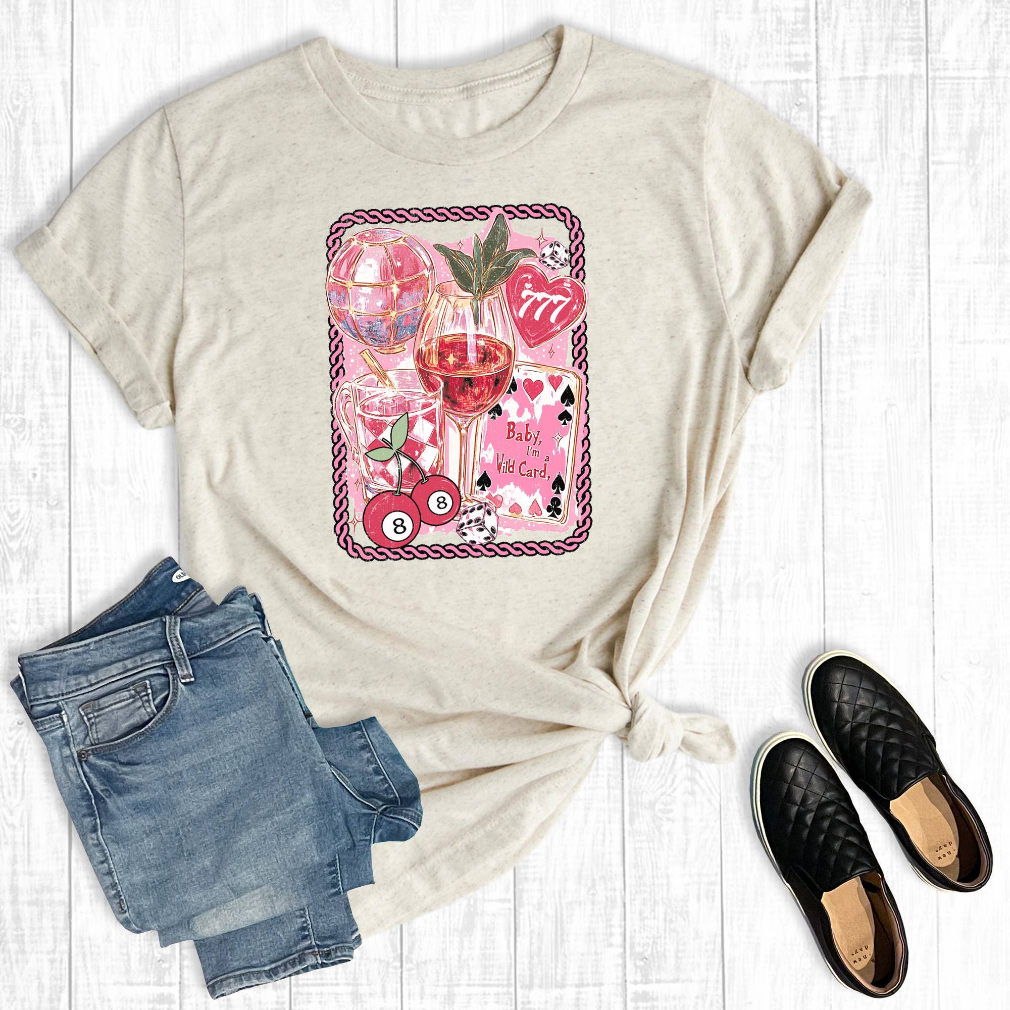 Western Cowgirl Wild Card Graphic Tee Hoodie, Sweatshirt | PodTeesHub.com