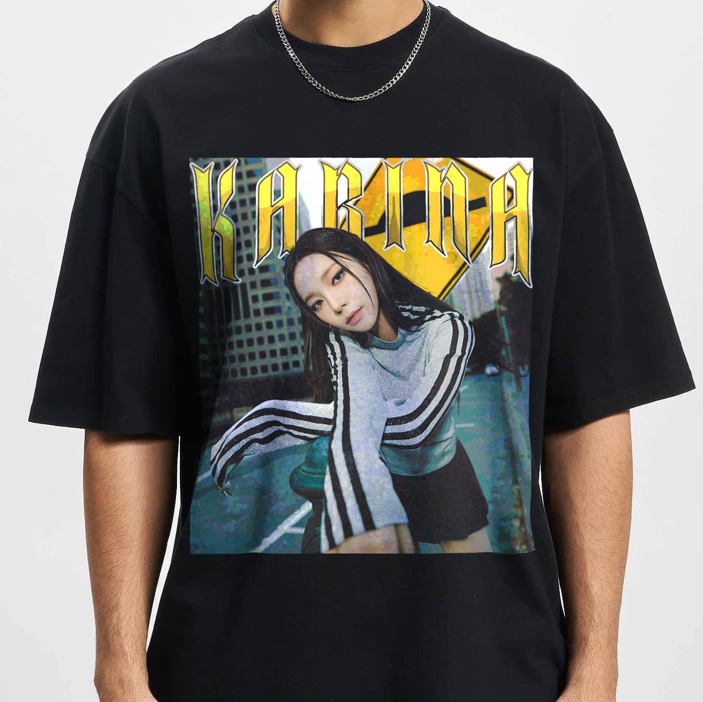 Aespa Karina 90s Retro Tee - Kpop Chic Collection Hoodie, Sweatshirt | PodTeesHub.com
