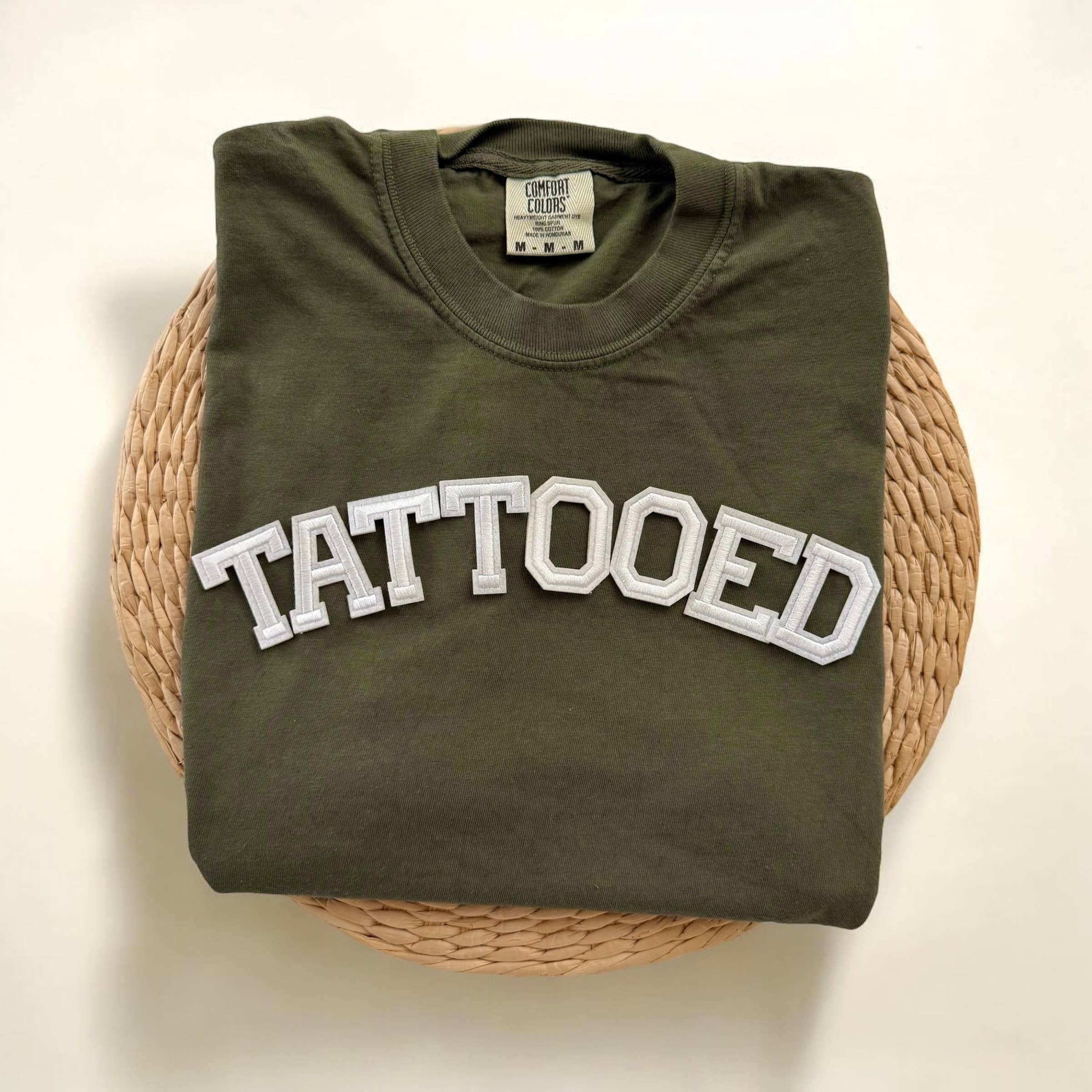 Tattooed Comfort Colors Short Sleeve Shirt, Funny Tattoo Shi Hoodie, Sweatshirt | PodTeesHub.com
