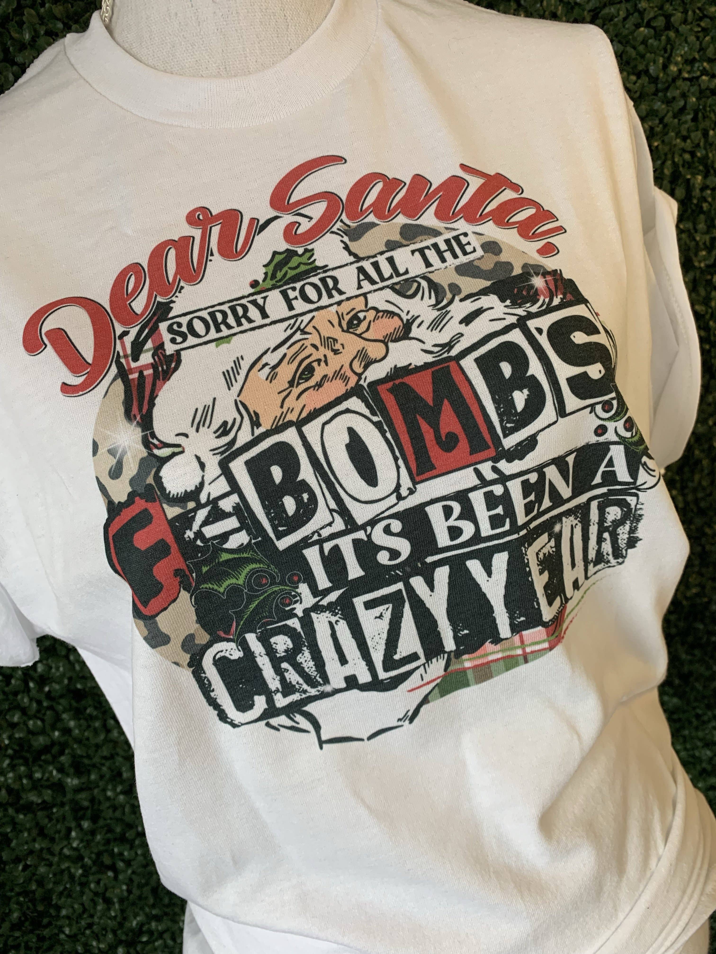 Dear Santa, Sorry For All the... On Ash Gray Tee Hoodie, Sweatshirt | PodTeesHub.com