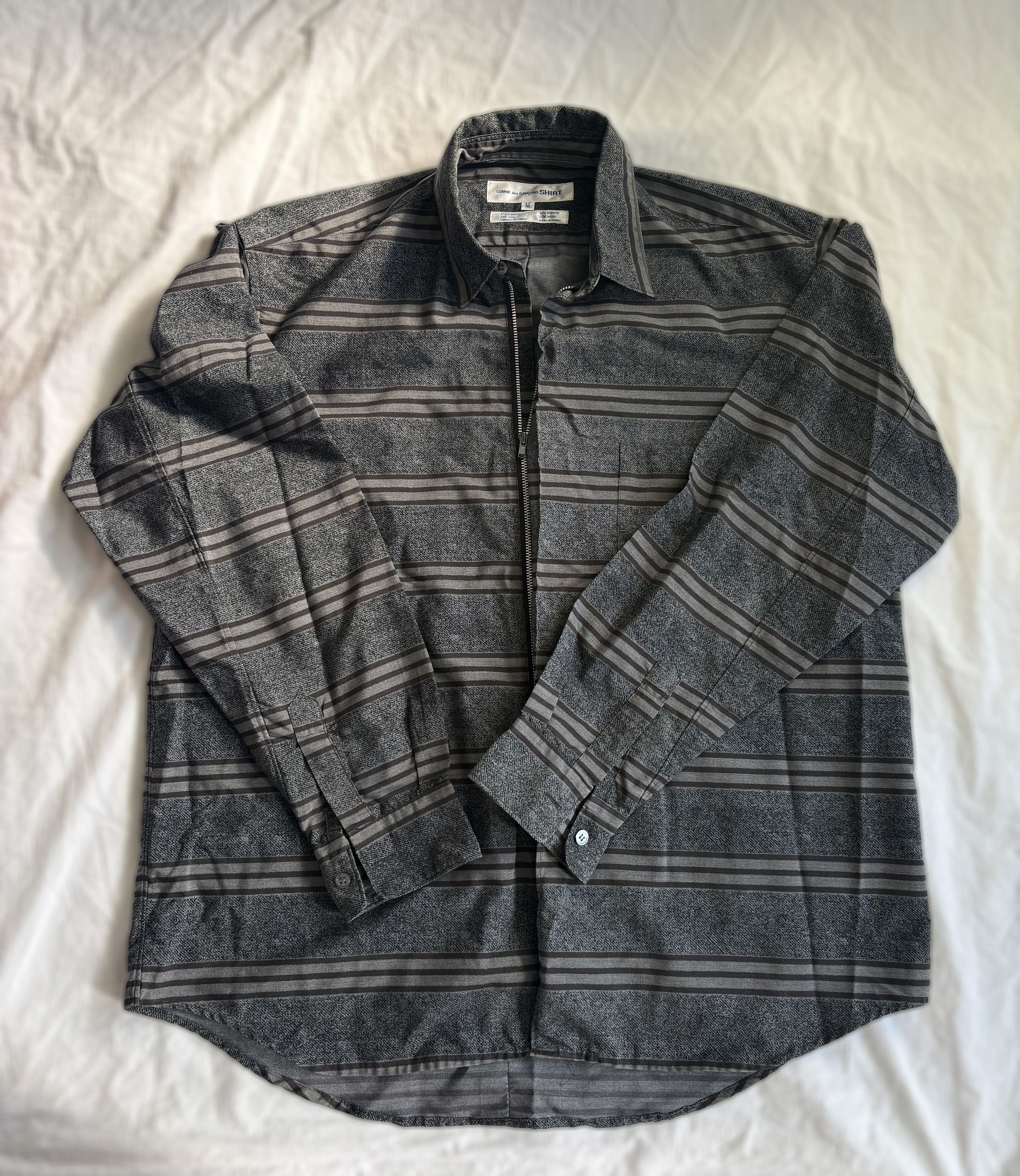 Comme Des Garcons Shirt Comme Des Garcons Shirt Zipper Long Sleeve Hoodie, Sweatshirt | PodTeesHub.com