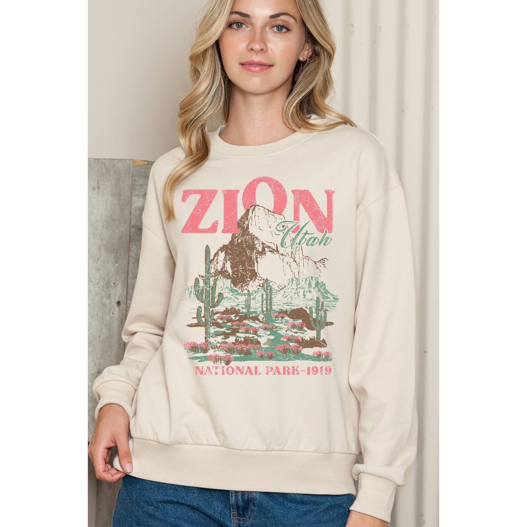 Zion National Park Utah - Crewneck Sweatshirt T-Shirts, Hoodie | PodTeesHub.com