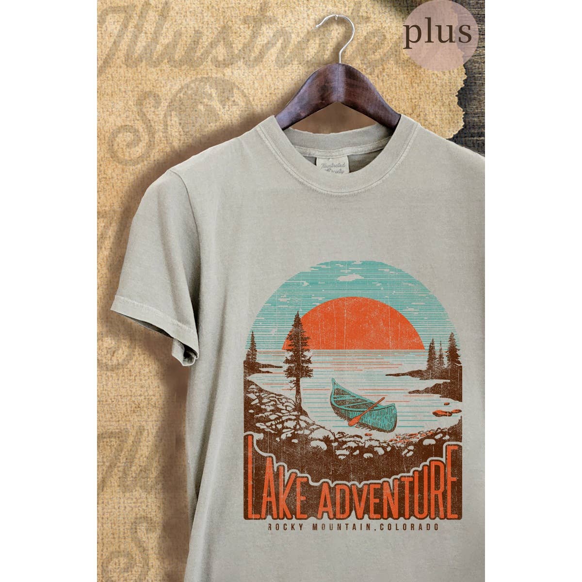 Lake Adventure  Vintage Graphic  Tee  Plus Hoodie, Sweatshirt | PodTeesHub.com