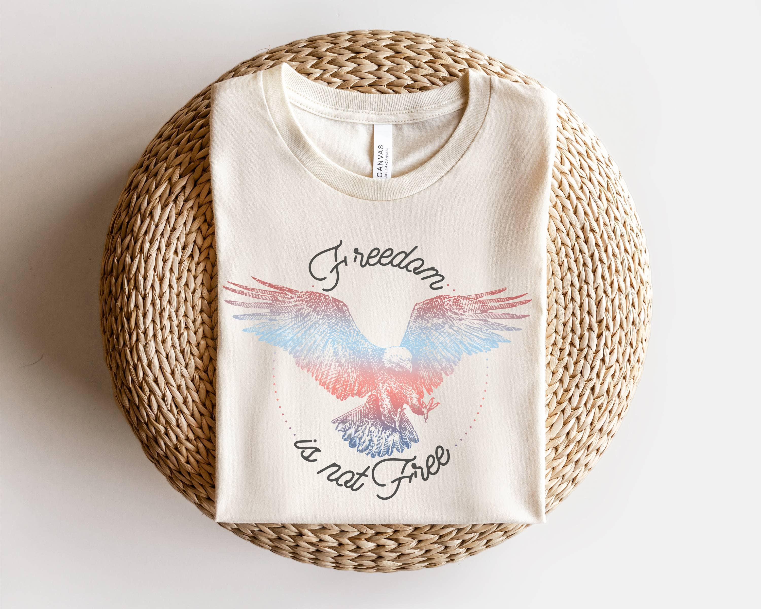 Freedom Is Not Free Eagle Tee | Patriotic Shirt 4th of July Hoodie, Sweatshirt | PodTeesHub.com