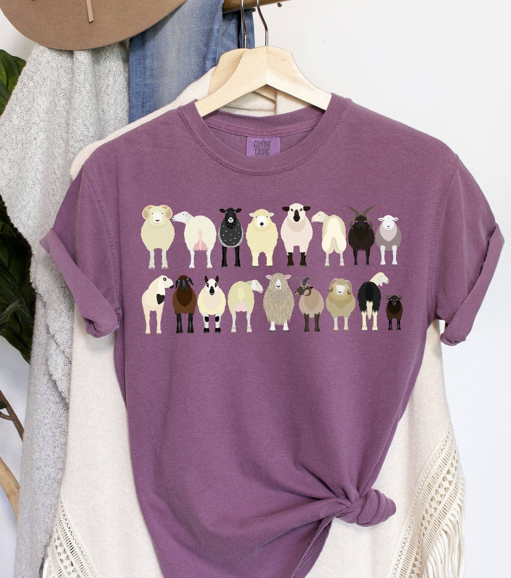 Sheep Breeds Farm Animal Lover T-Shirt Hoodie, Sweatshirt | PodTeesHub.com