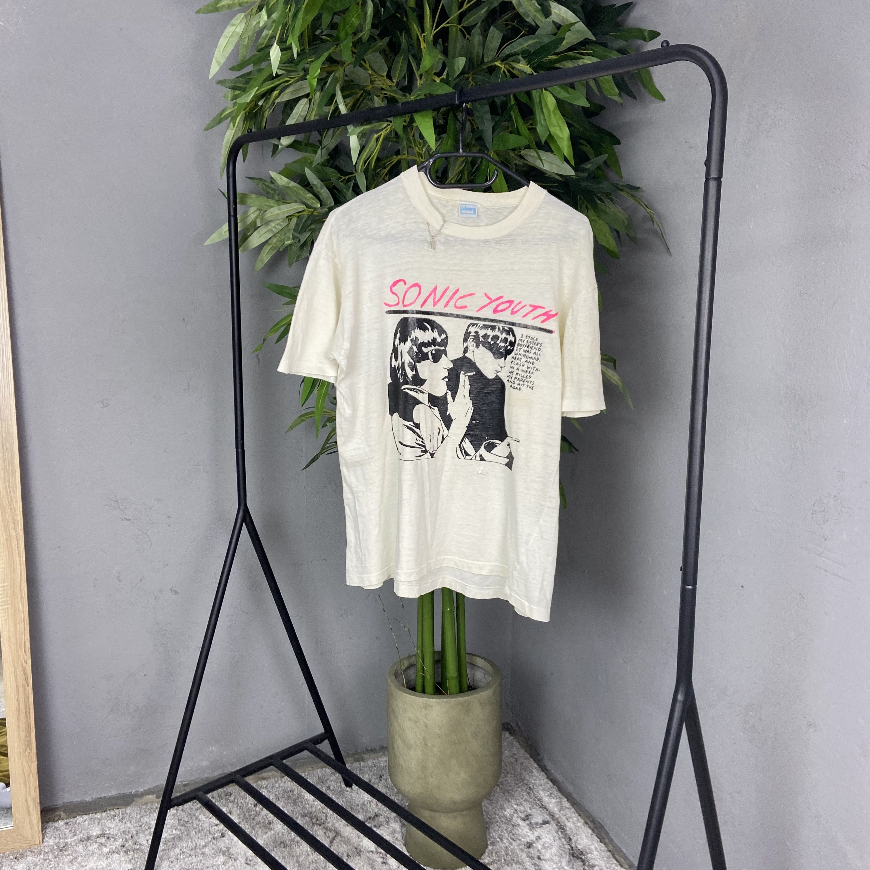 Band Tees Sonic Youth 1980s Archive Very Rare Vintage Boxy Fit Tee Hoodie, Sweatshirt | PodTeesHub.com